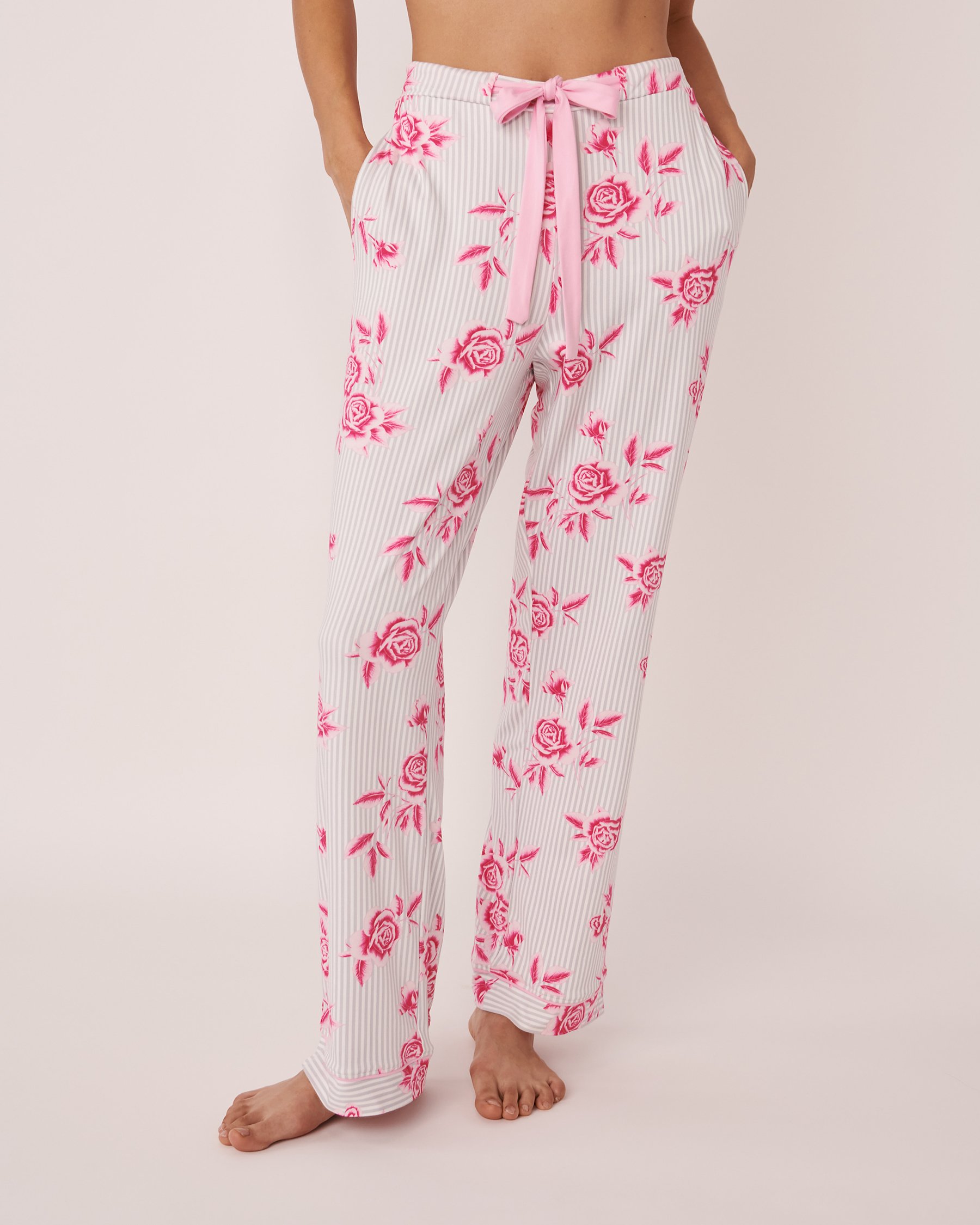LA VIE EN ROSE Super Soft Wide Leg Pants Roses 40200371 - View1