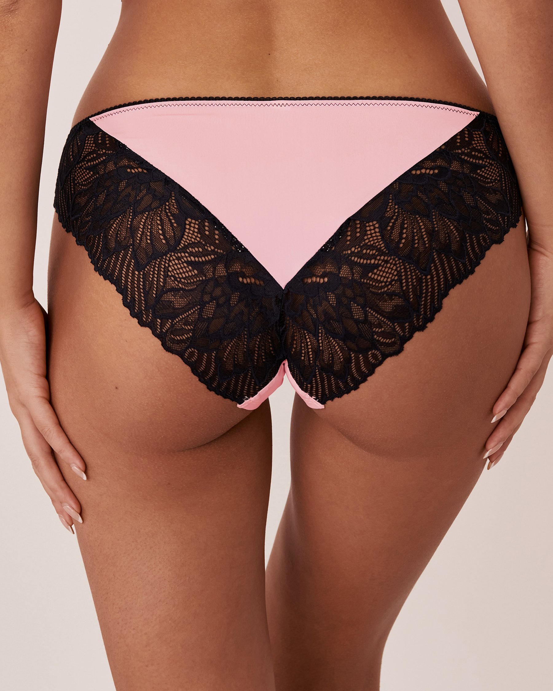 LA VIE EN ROSE Lot de 5 culottes bikini microfibre et dentelle Multicouleur 20200283 5PK - Voir3