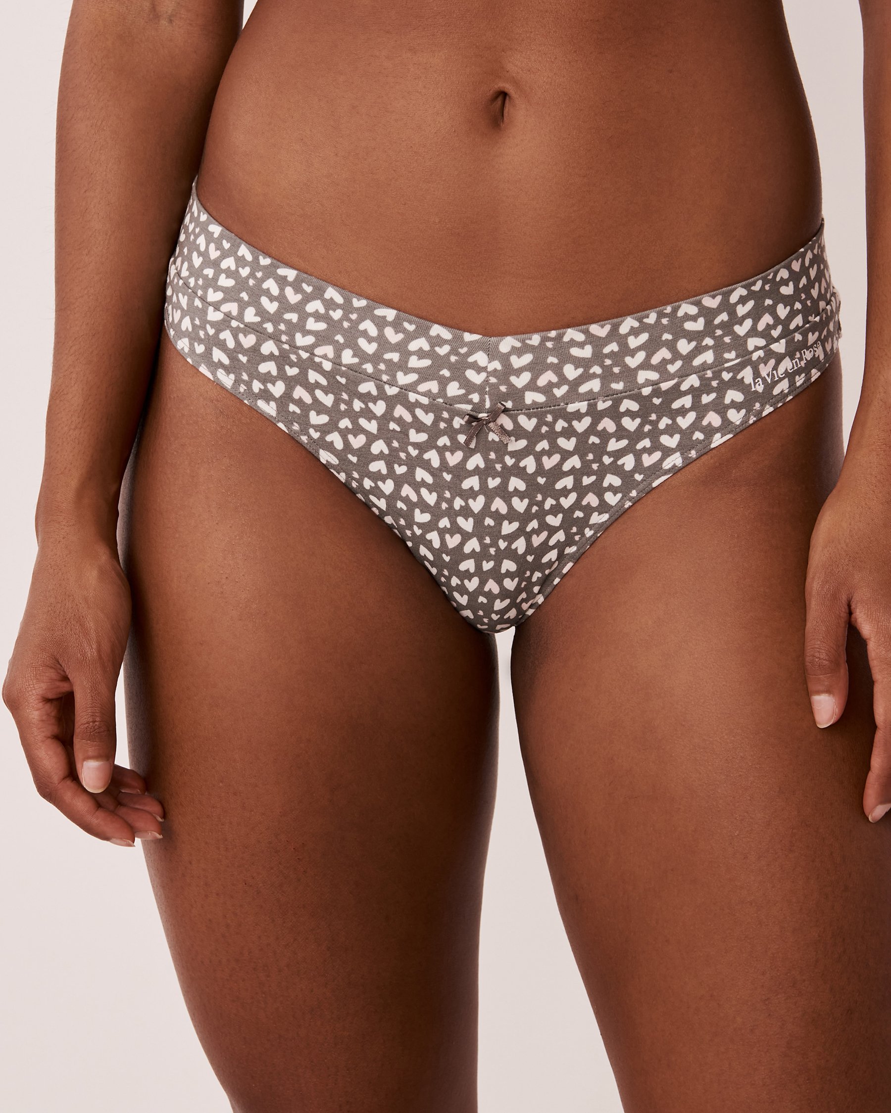 LA VIE EN ROSE Lot de 6 culottes tanga en coton Multicouleur 20100261 6PK - Voir2