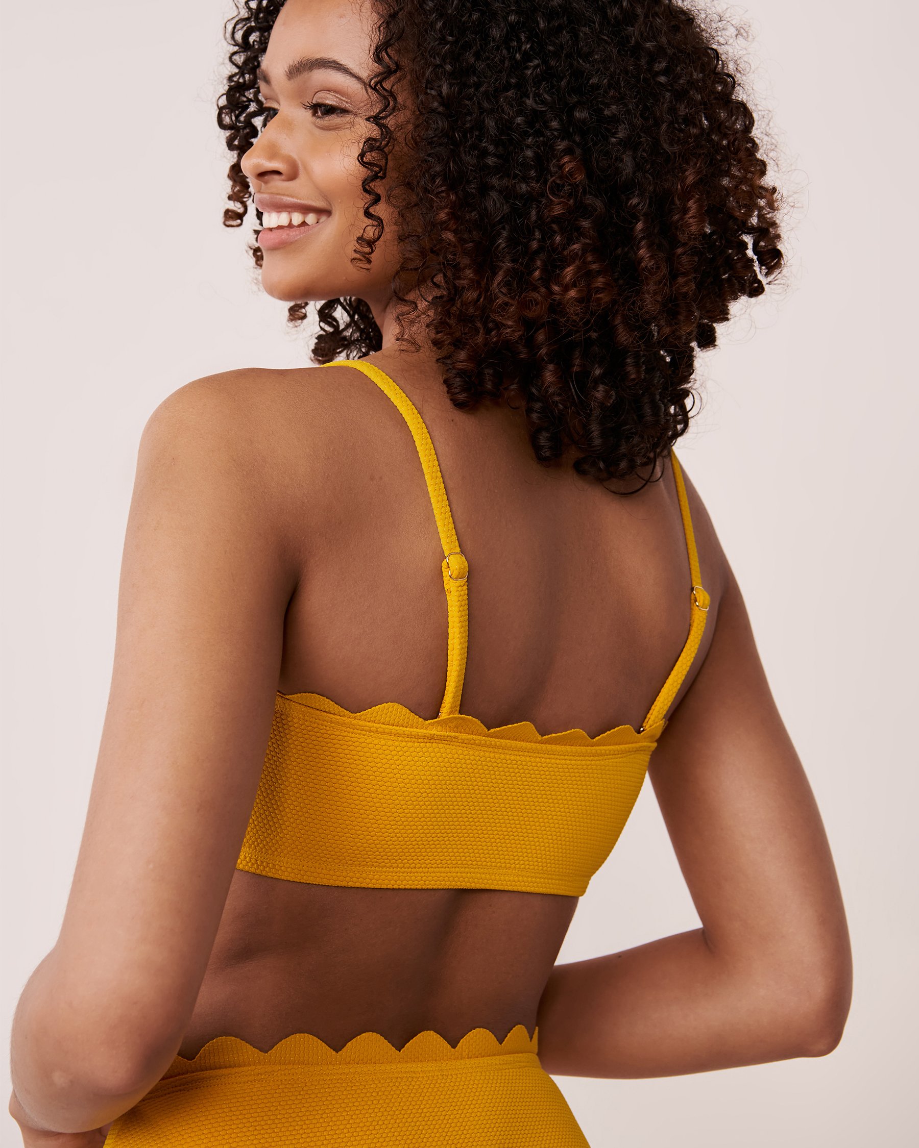 LA VIE EN ROSE AQUA TEXTURED POPCORN Bandeau Bikini Top Mango mojito 70100358 - View3