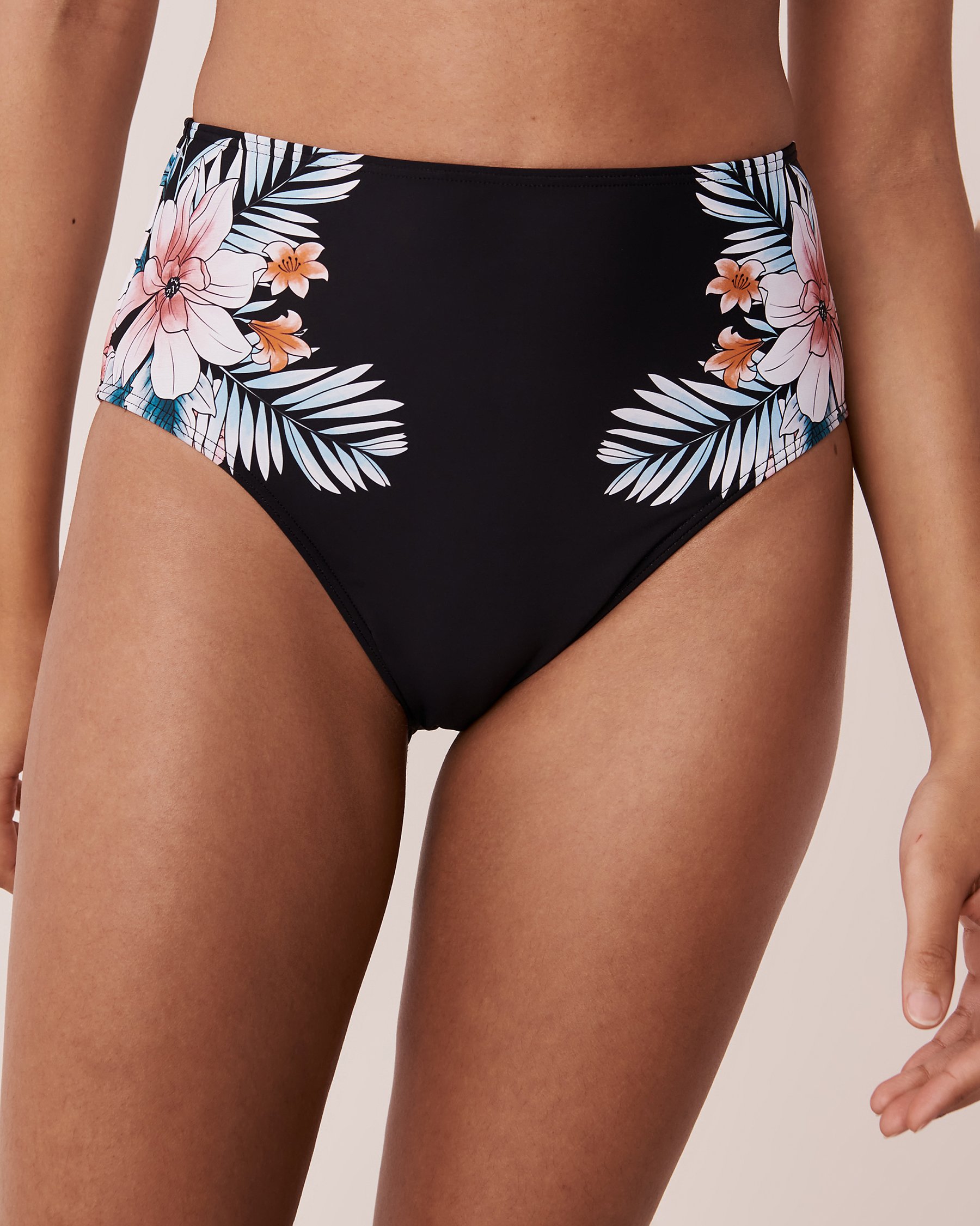 LA VIE EN ROSE AQUA Bas de bikini taille haute imprimé floral Imprimé floral 70300352 - Voir1