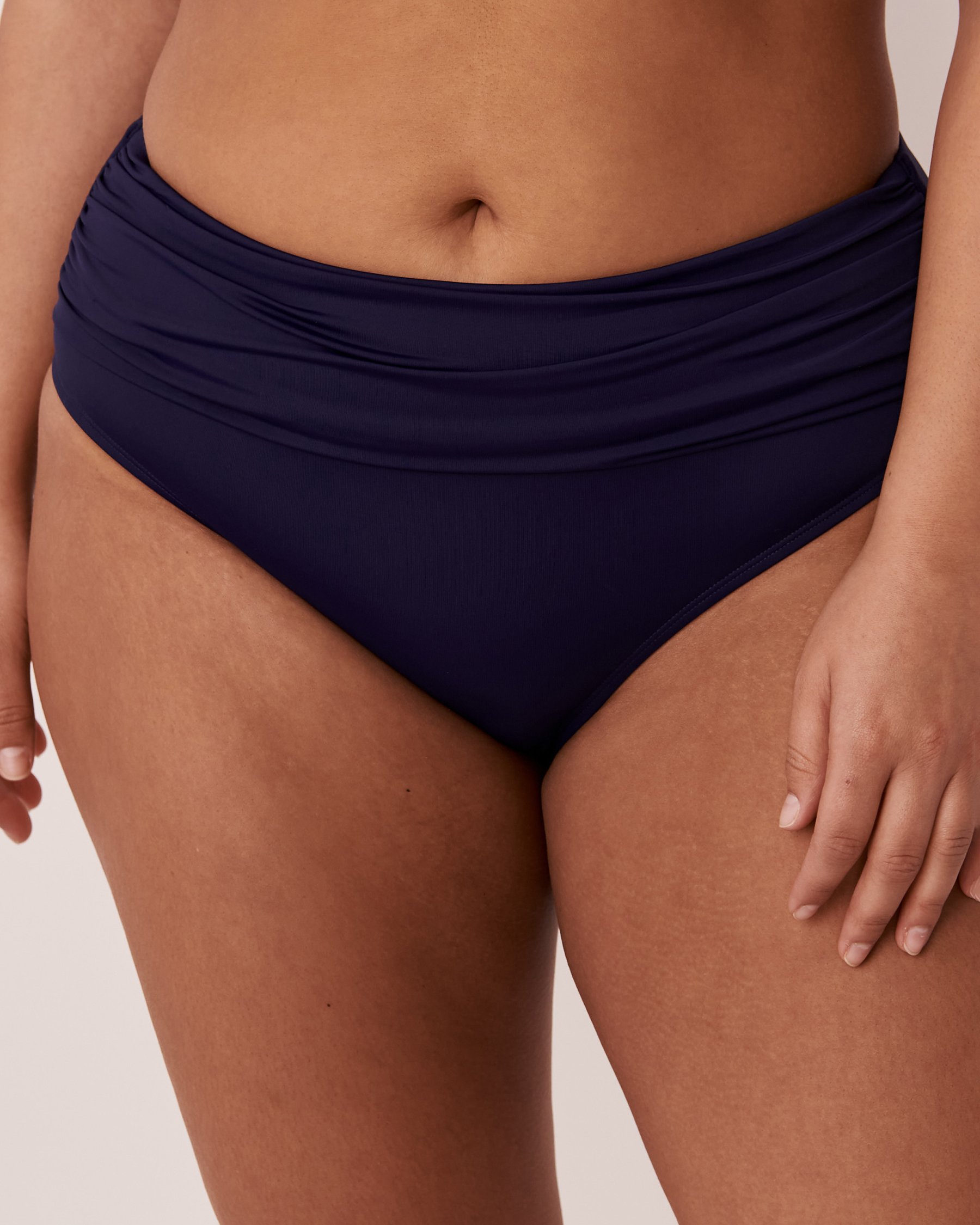 LA VIE EN ROSE AQUA COLORFUL Shirred High Waist Bikini Bottom Evening blue 70300364 - View1