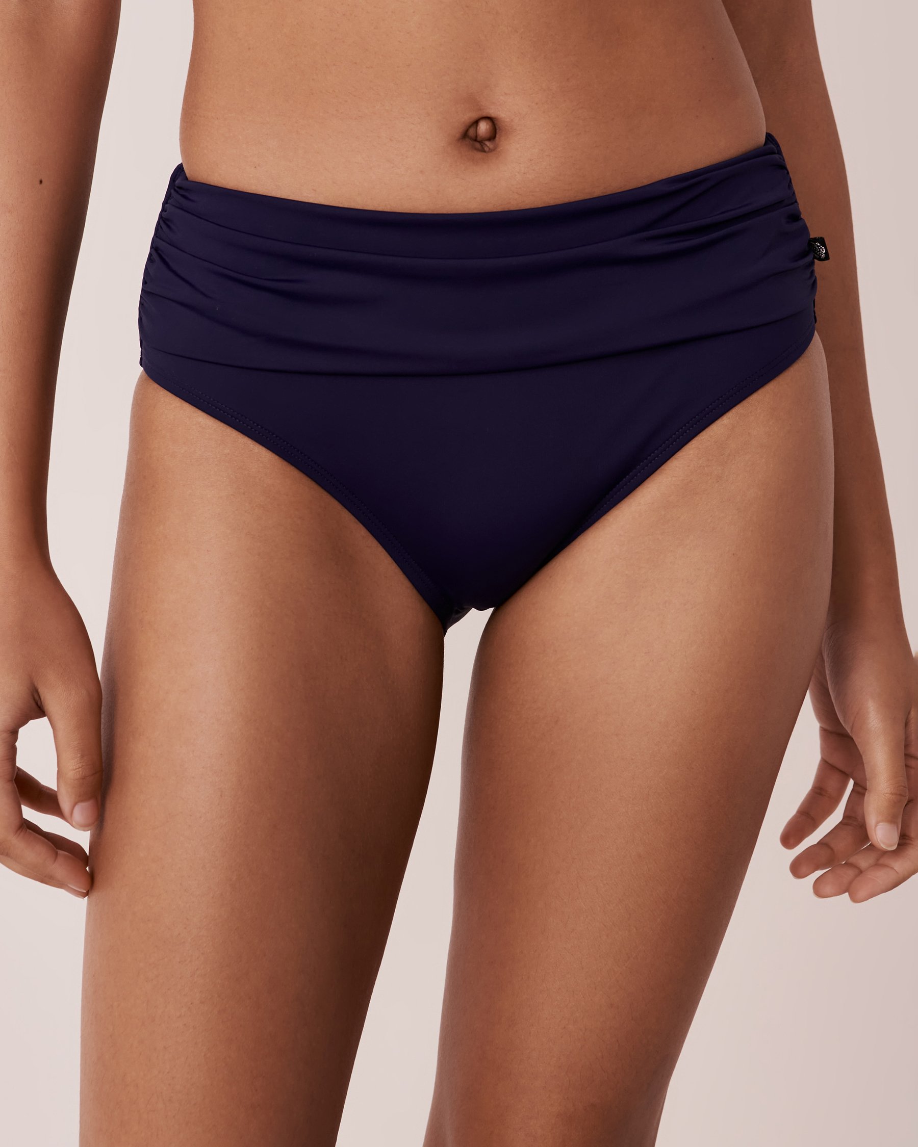 LA VIE EN ROSE AQUA COLORFUL Shirred High Waist Bikini Bottom Evening blue 70300364 - View4