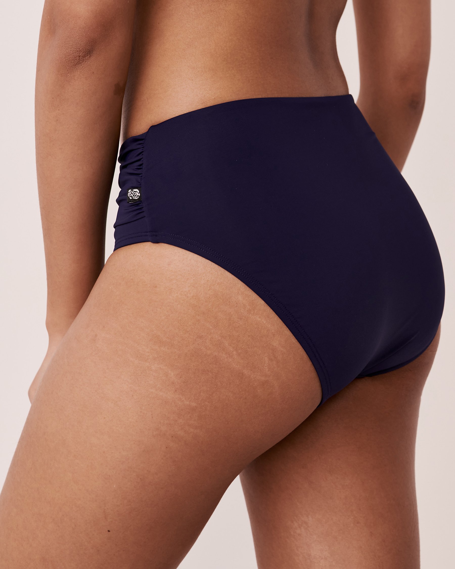 LA VIE EN ROSE AQUA COLORFUL Shirred High Waist Bikini Bottom Evening blue 70300364 - View5