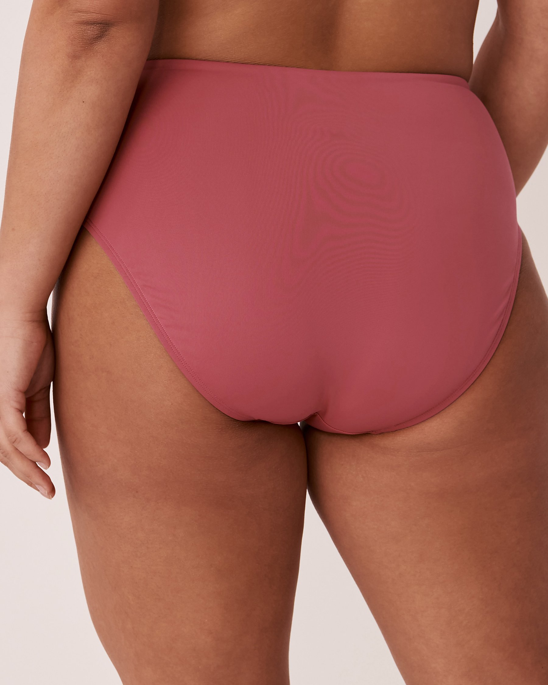 LA VIE EN ROSE AQUA COLOURFUL Shirred High Waist Bikini Bottom Old rose 70300364 - View5