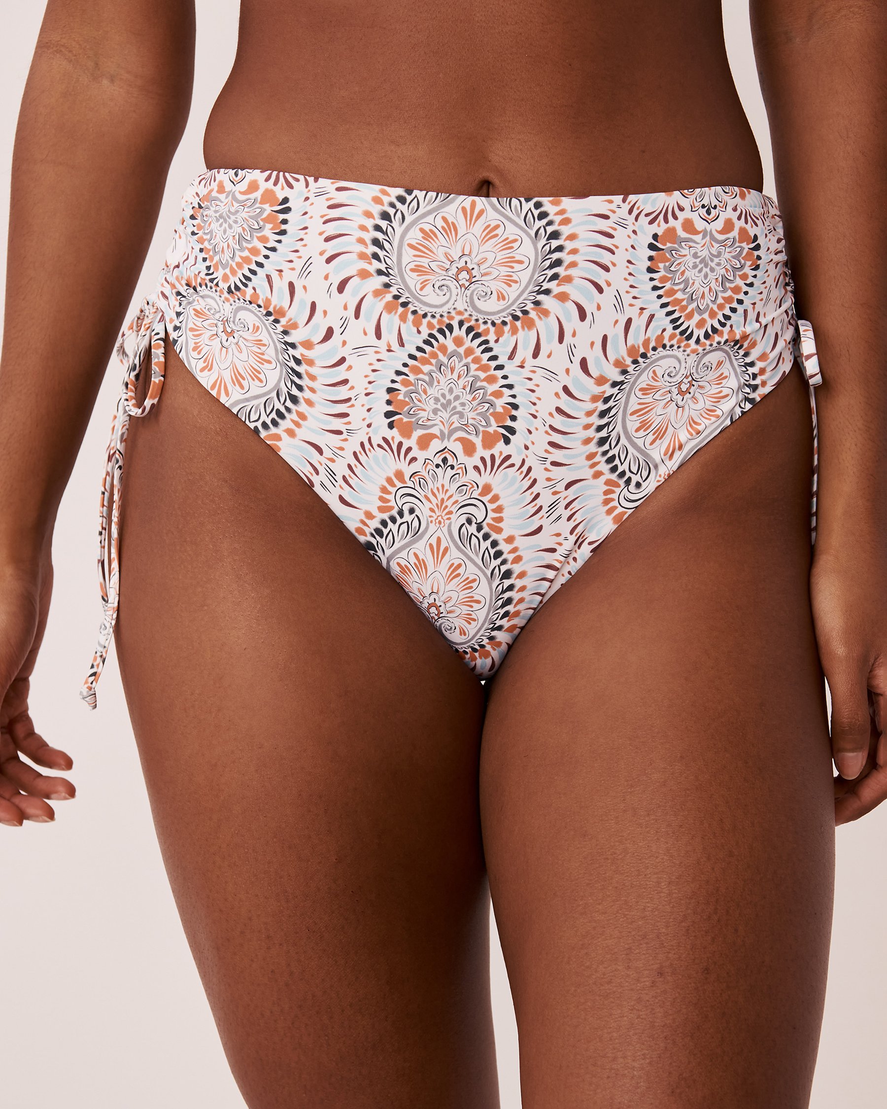 LA VIE EN ROSE AQUA Bas de bikini taille haute BOHO Imprimé mosaïque 70300350 - View1