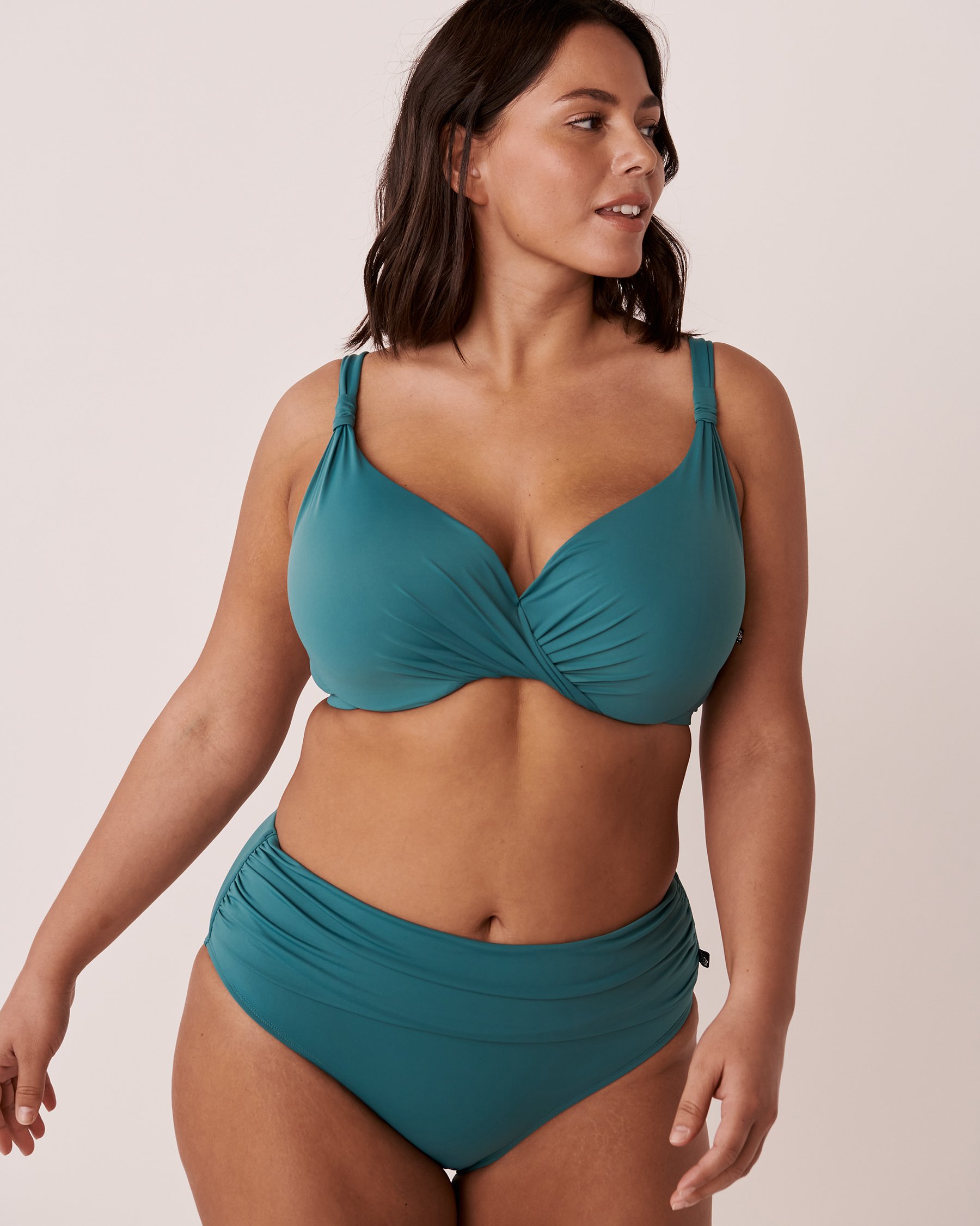LA VIE EN ROSE AQUA COLOURFUL DD Cup Twisted Bikini Top Hydro 70200070 - View4
