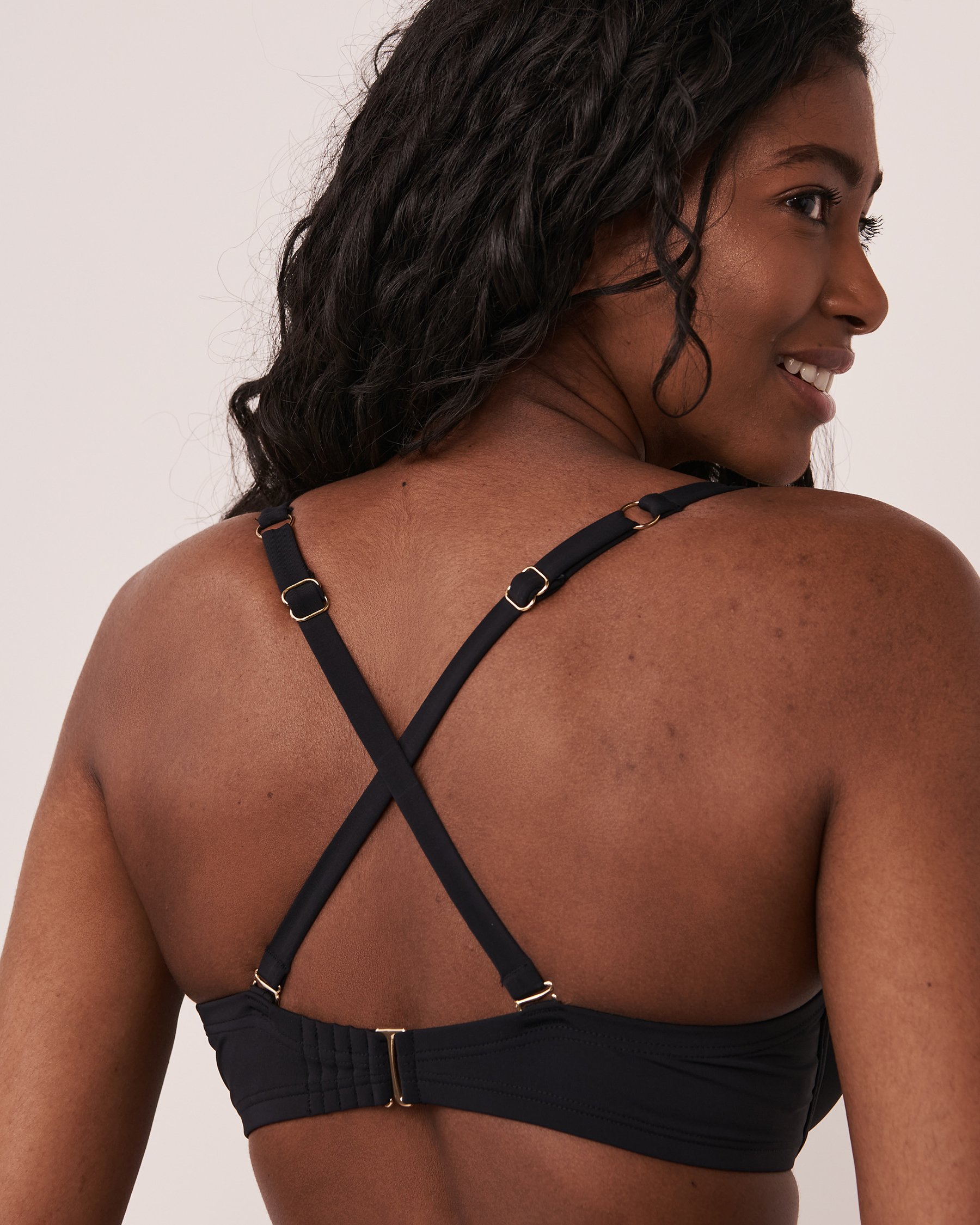 LA VIE EN ROSE AQUA Haut de bikini balconnet SOLID Noir 70100397 - Voir3