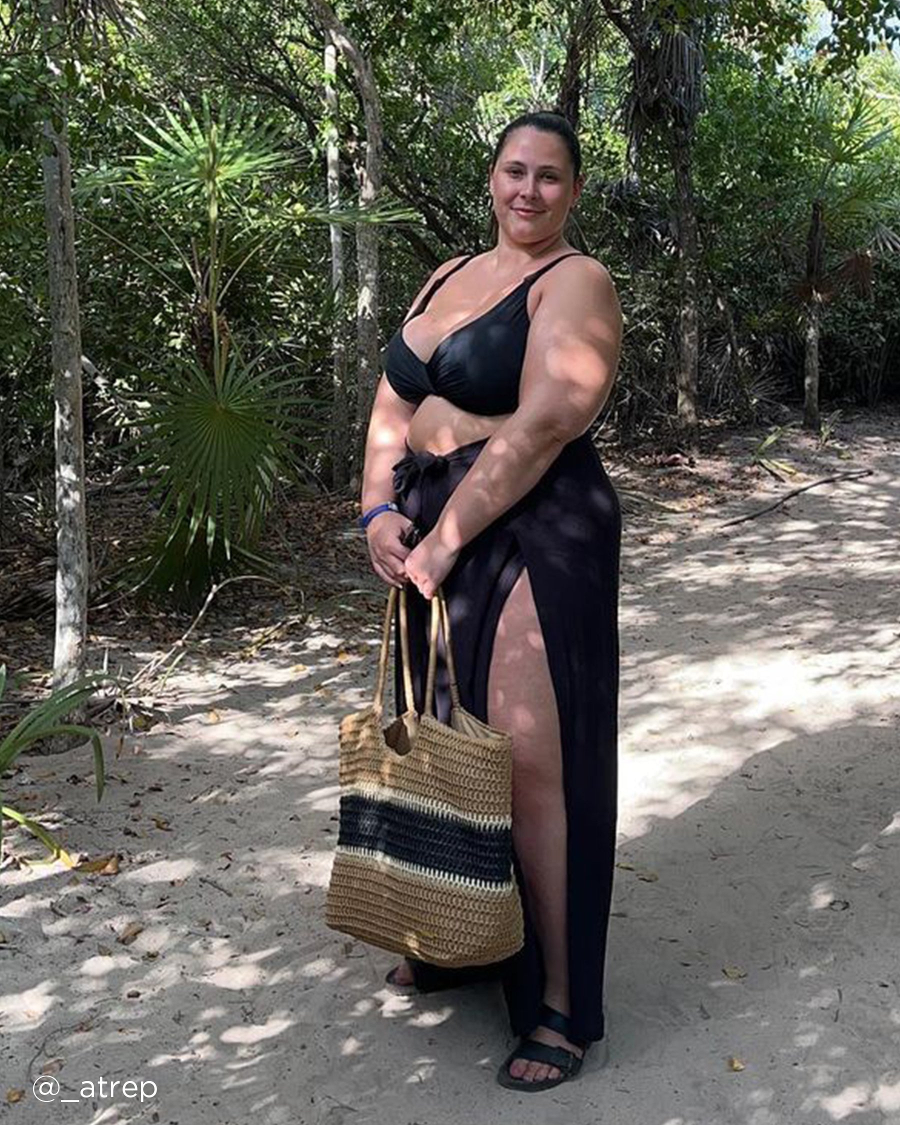 LA VIE EN ROSE AQUA Straw Bag Natural 80500063 - View4