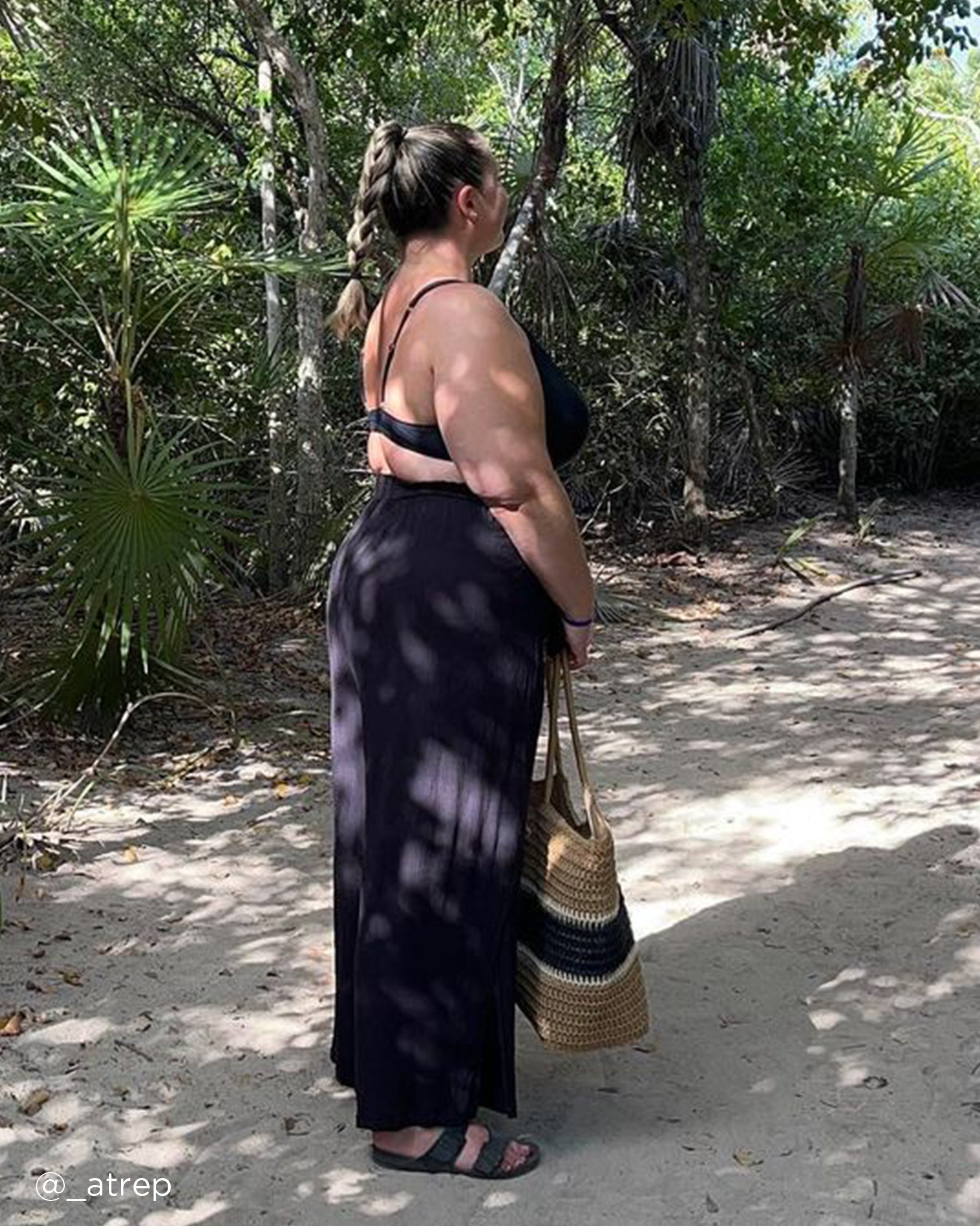 LA VIE EN ROSE AQUA Wide Leg Pants Black 80200023 - View6