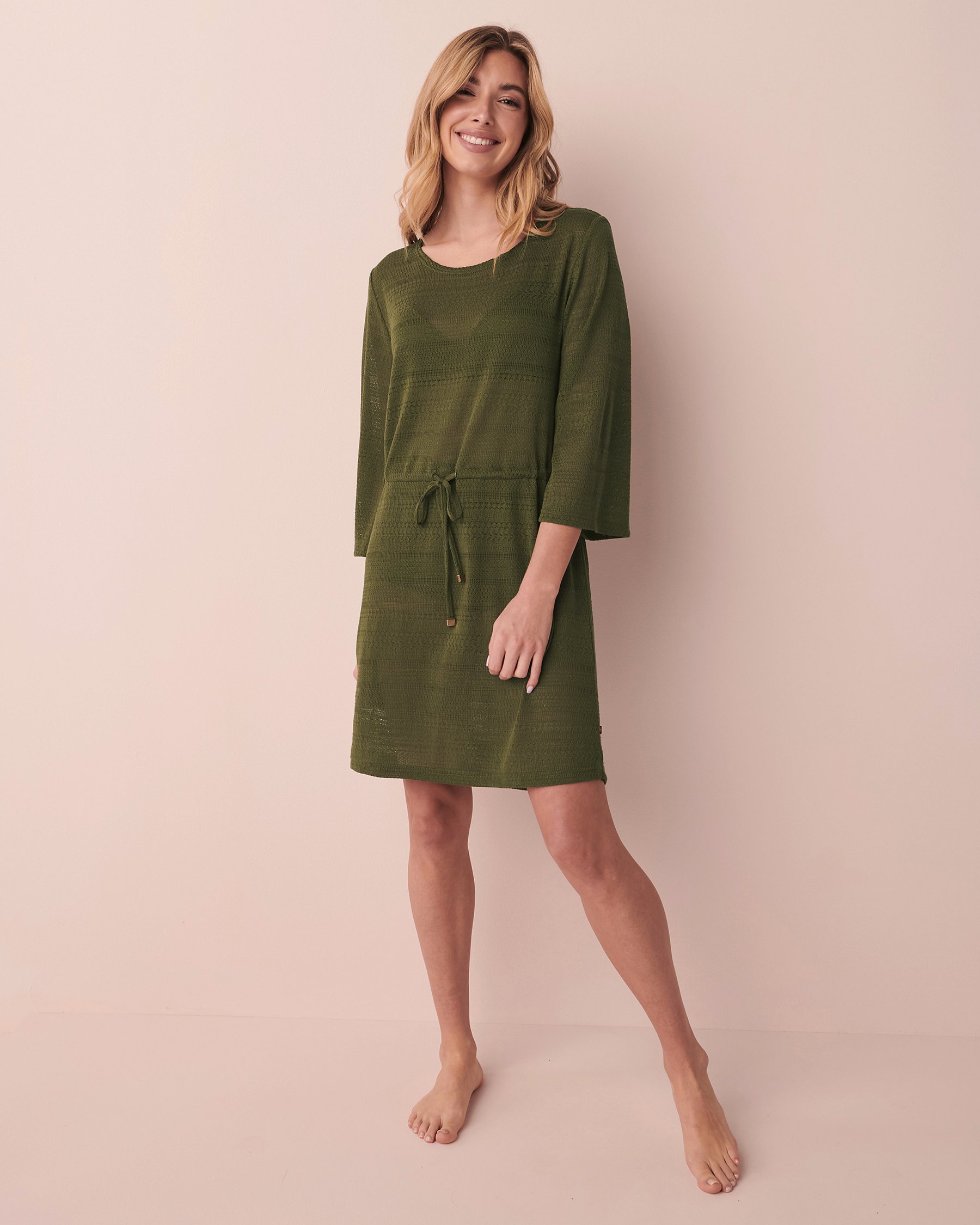 LA VIE EN ROSE AQUA Tricot Tunic Olive 80400032 - View1