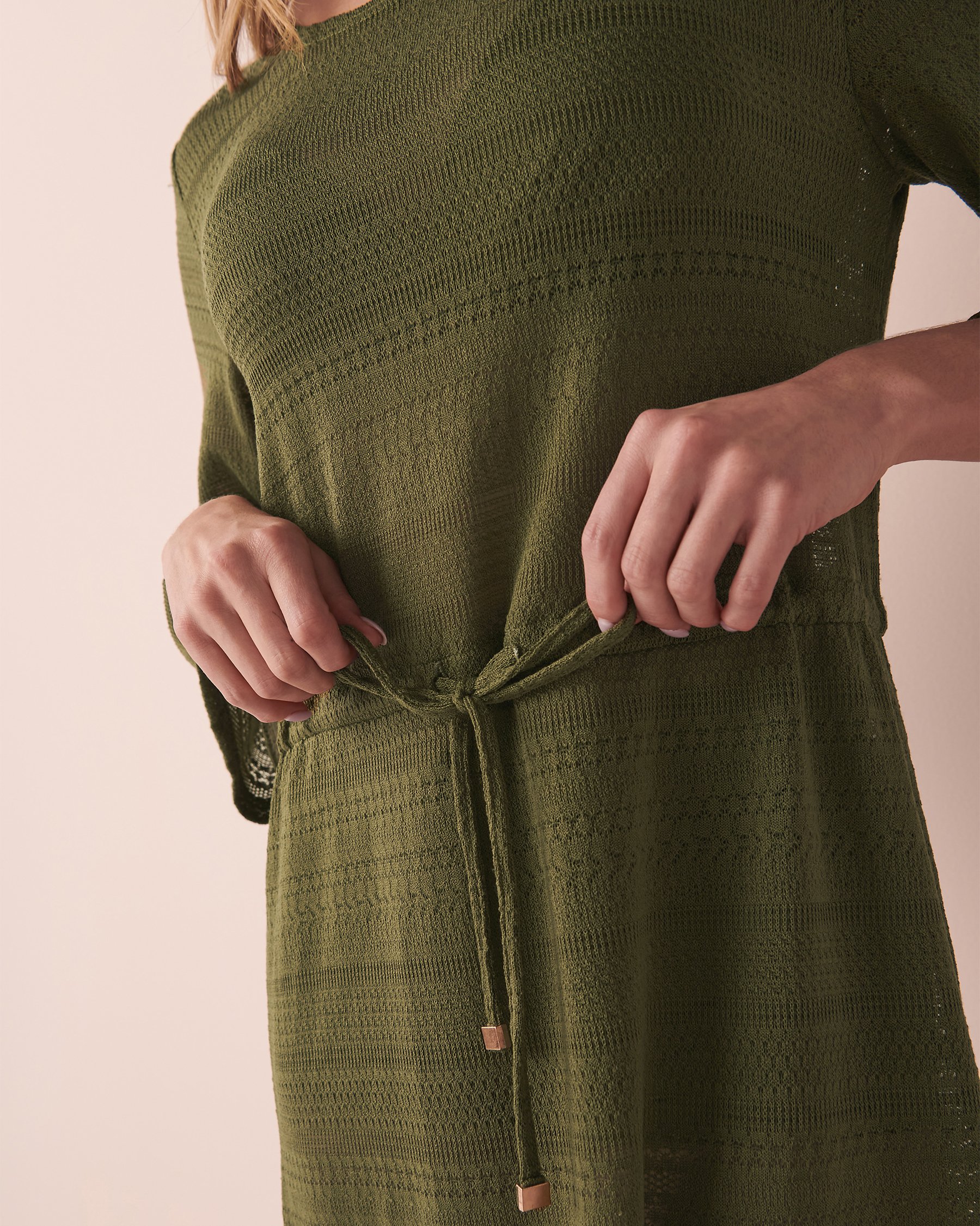 LA VIE EN ROSE AQUA Tricot Tunic Olive 80400032 - View5