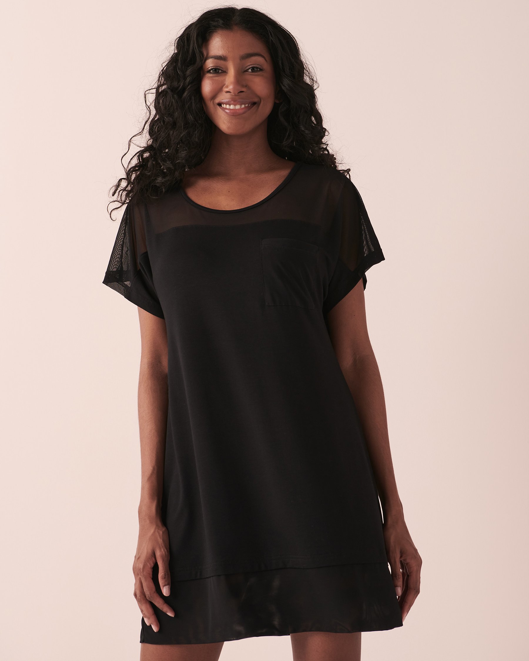 LA VIE EN ROSE AQUA Recycled Fibers Tunic Black 80400035 - View1