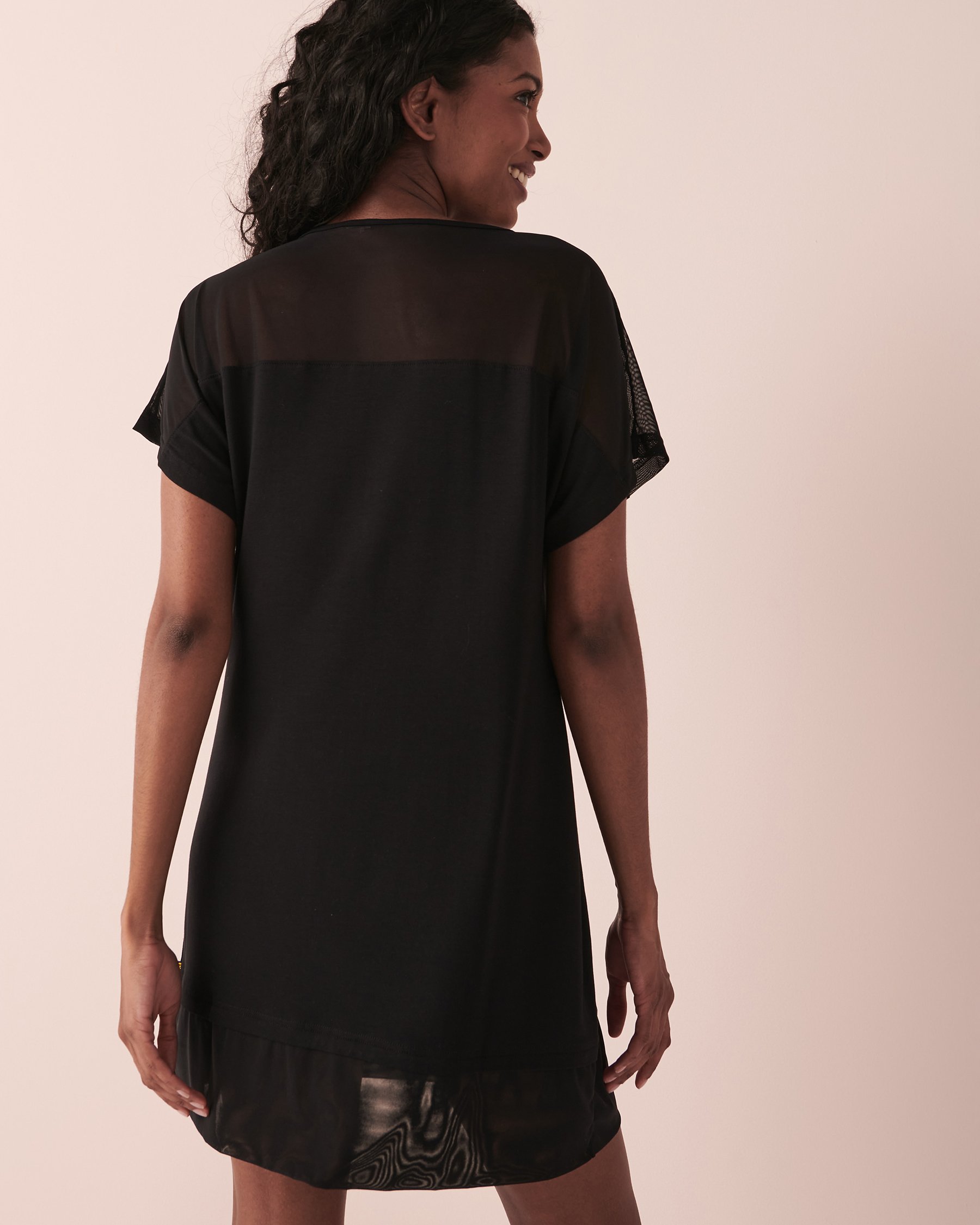 LA VIE EN ROSE AQUA Recycled Fibers Tunic Black 80400035 - View2