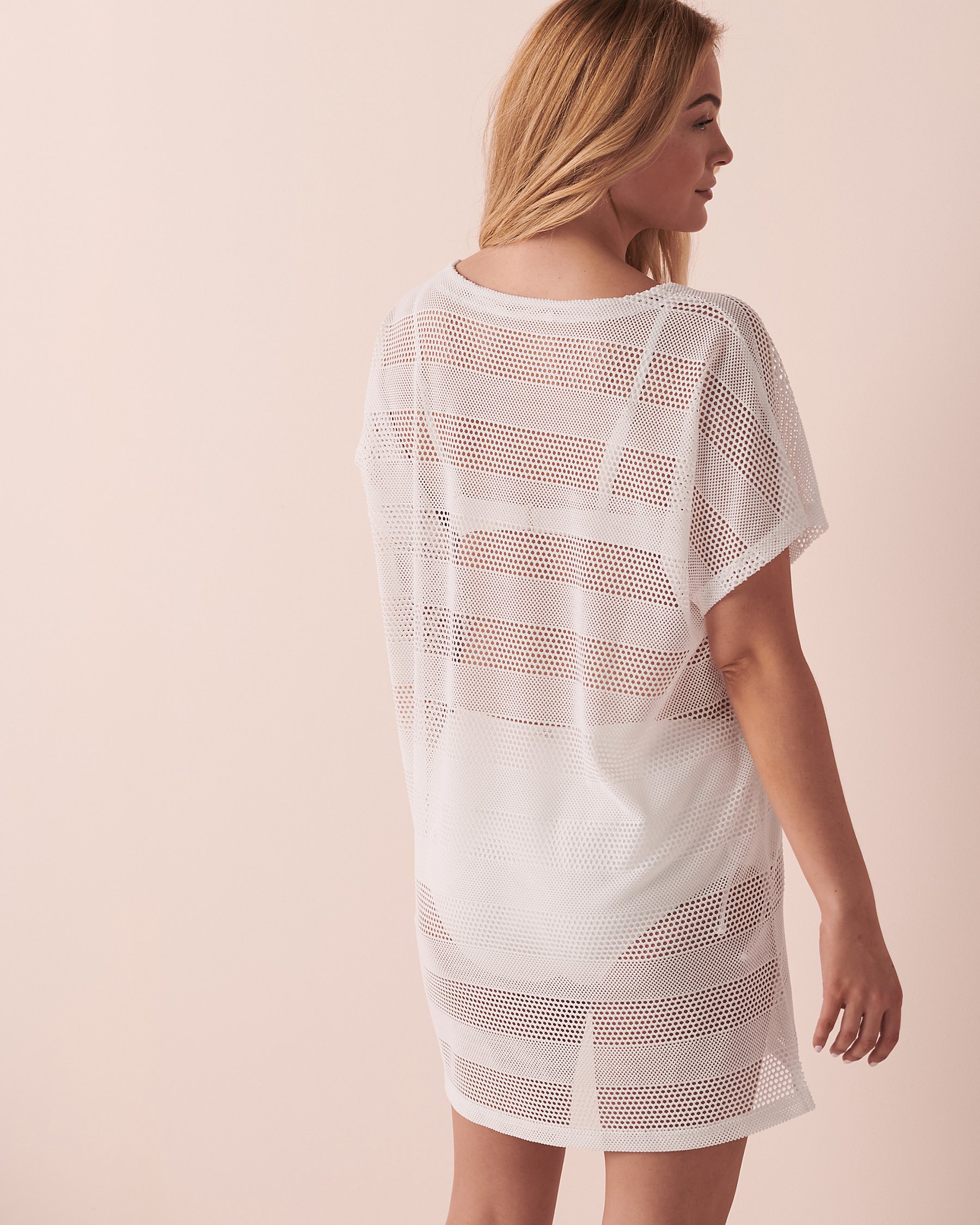 LA VIE EN ROSE AQUA Crochet Tunic White 80400030 - View2