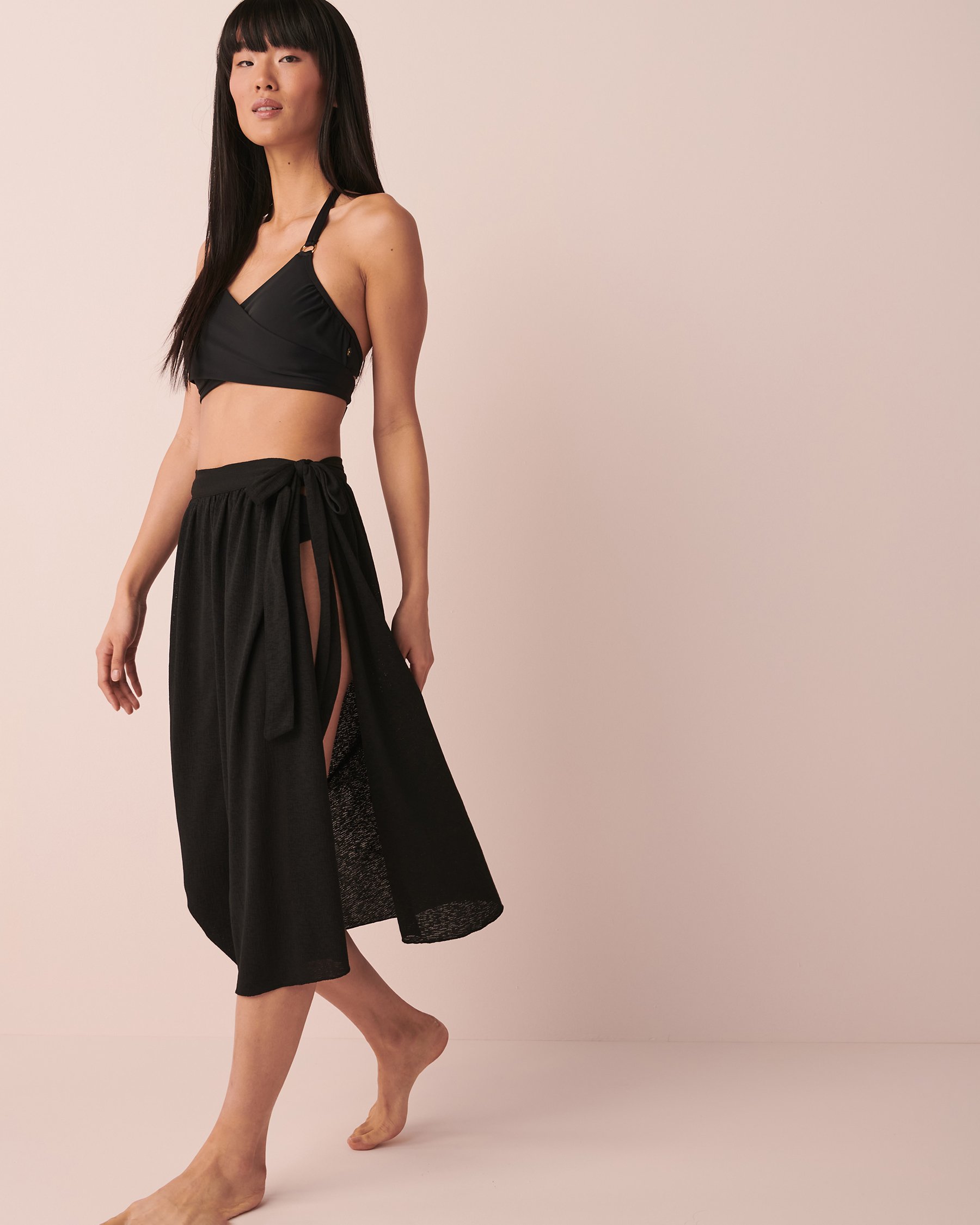 LA VIE EN ROSE AQUA Pareo Black 80200032 - View1