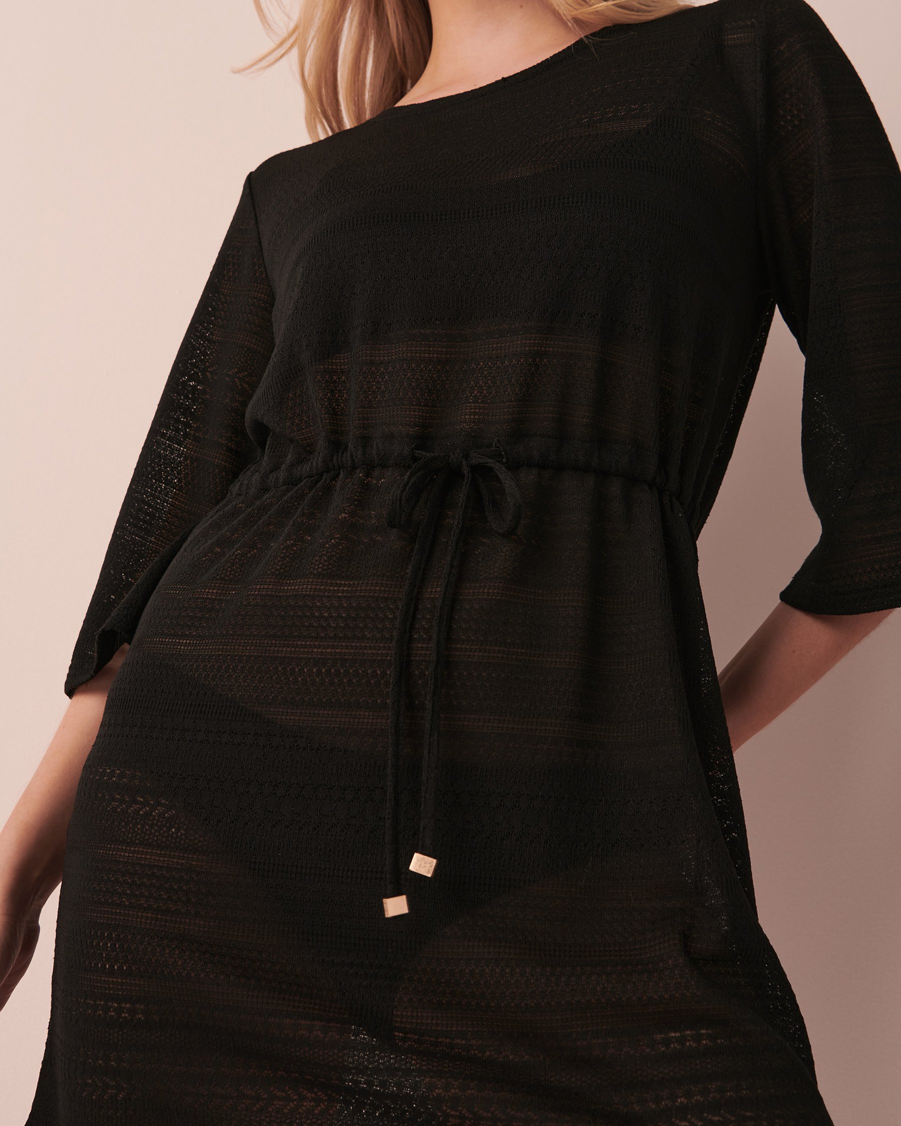 LA VIE EN ROSE AQUA Tricot Tunic Black 80400032 - View3