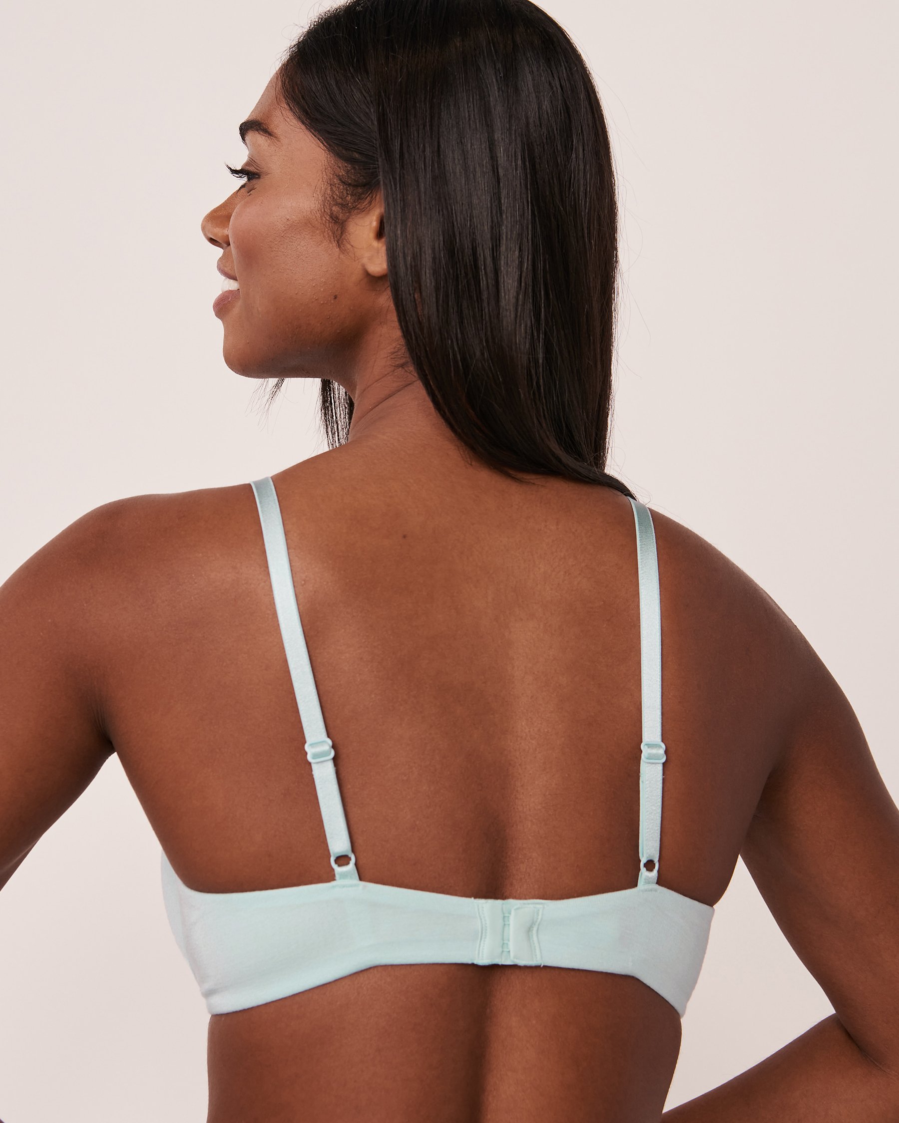 LA VIE EN ROSE Lightly Lined Demi Modal Bra Ocean blue 10200239 - View2