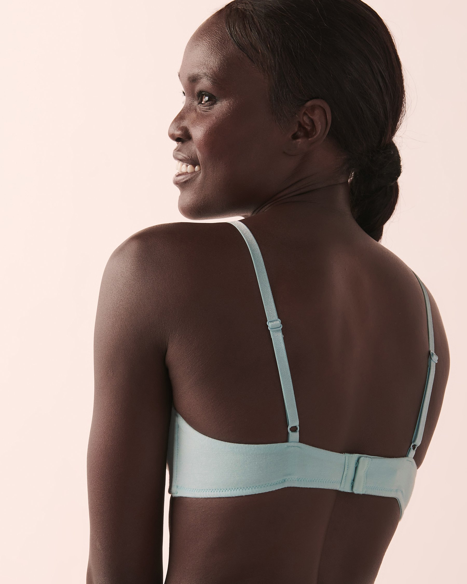 LA VIE EN ROSE Lightly Lined Wireless Modal Bra Ocean blue 10200240 - View2