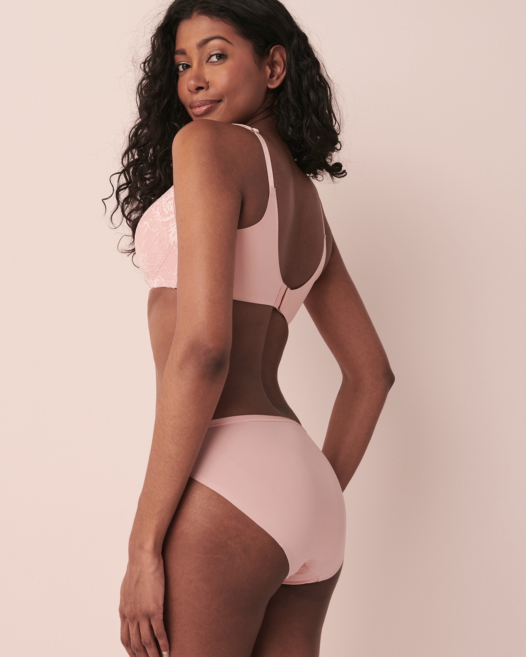 LA VIE EN ROSE Soutien-gorge doublure légère sans armatures dos lisse Vieux rose 10200250 - Voir2