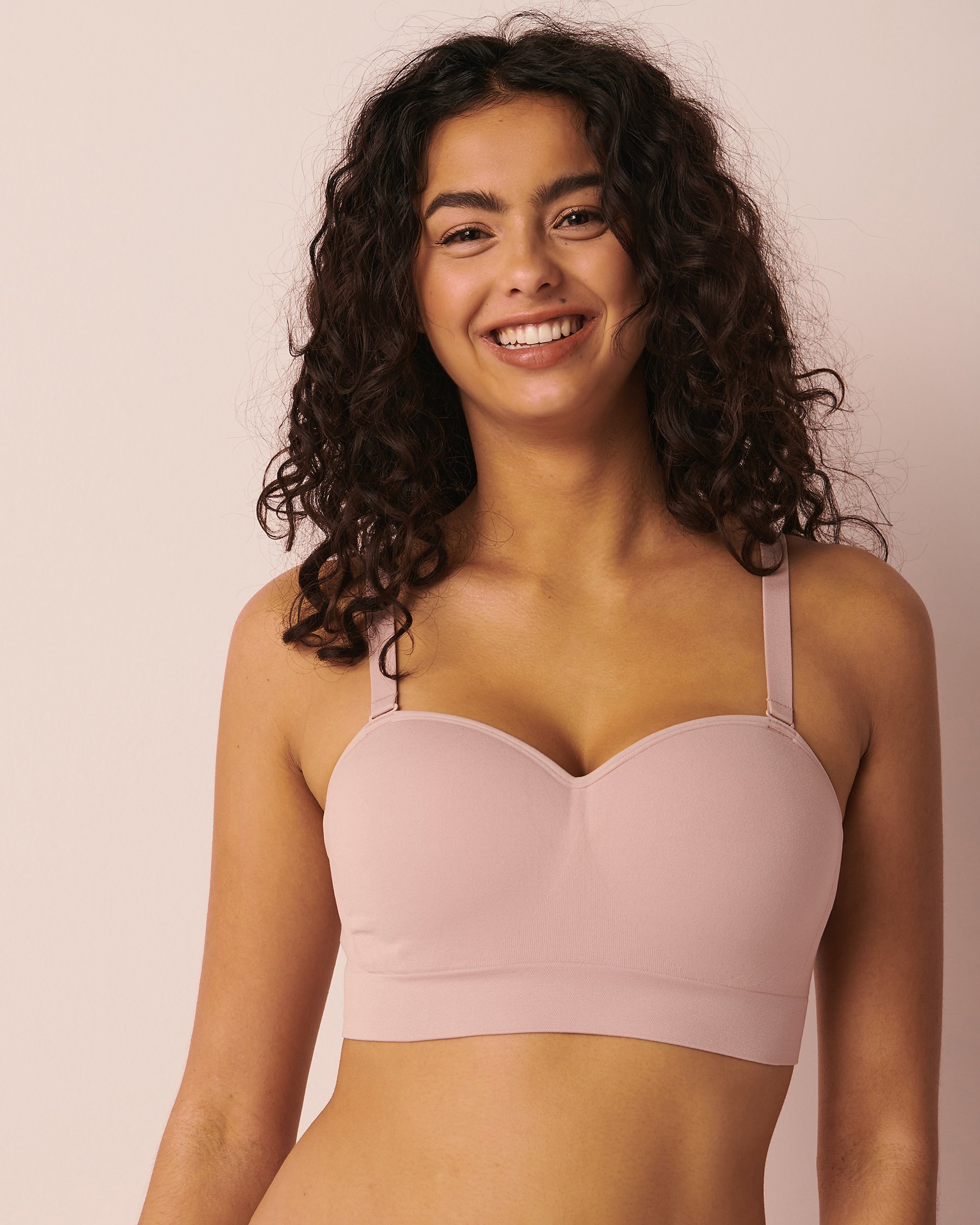 LA VIE EN ROSE Soutien-gorge bandeau sans coutures transformable Ombre grise 10200261 - Voir5