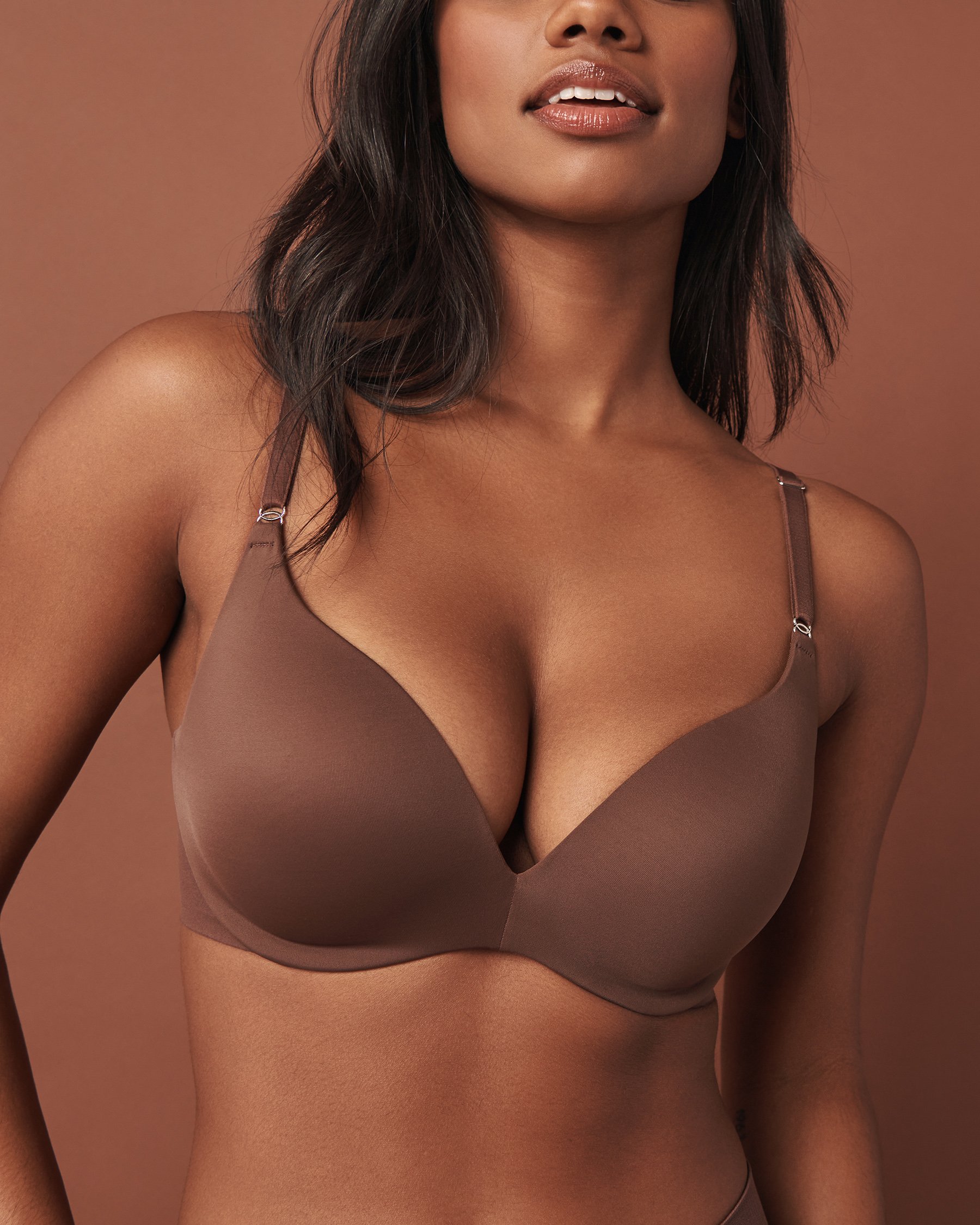 LA VIE EN ROSE Push-up Wireless Sleek Back Bra Smooth coffee 10300014 - View3