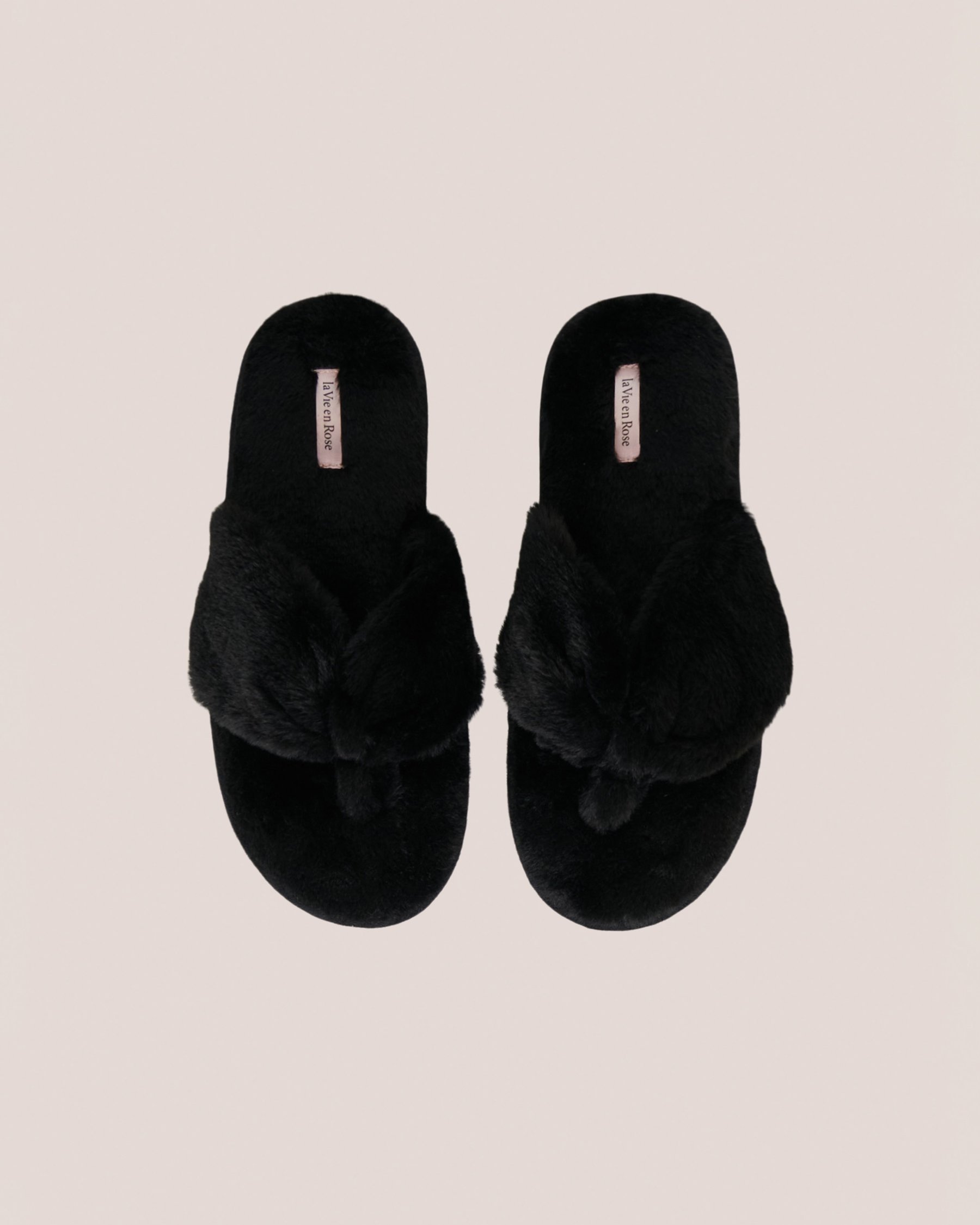 LA VIE EN ROSE Memory Foam Slide Slippers Black 40700259 - View3