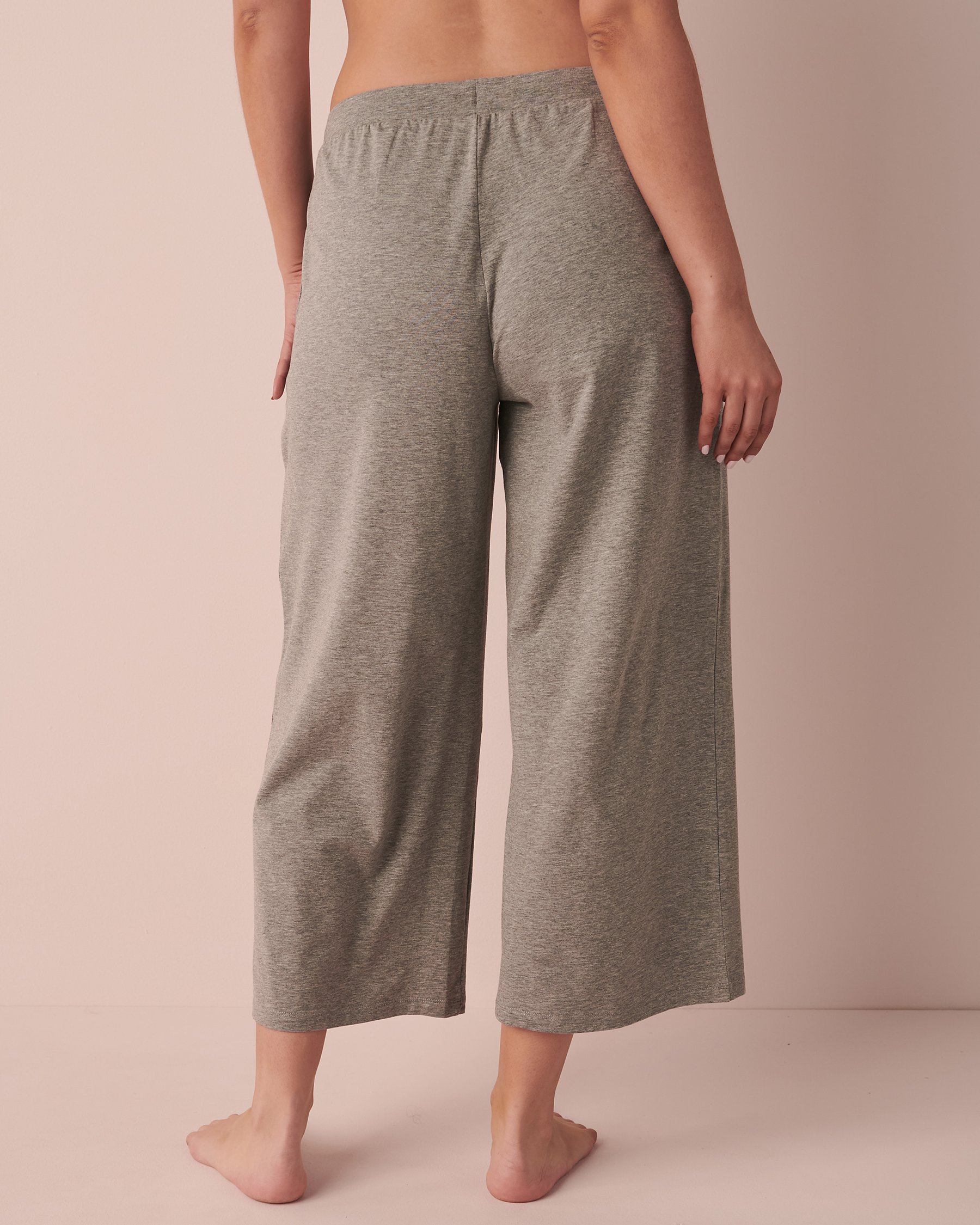 LA VIE EN ROSE Pantalon 7/8 coupe ample Gris 40200398 - Voir2