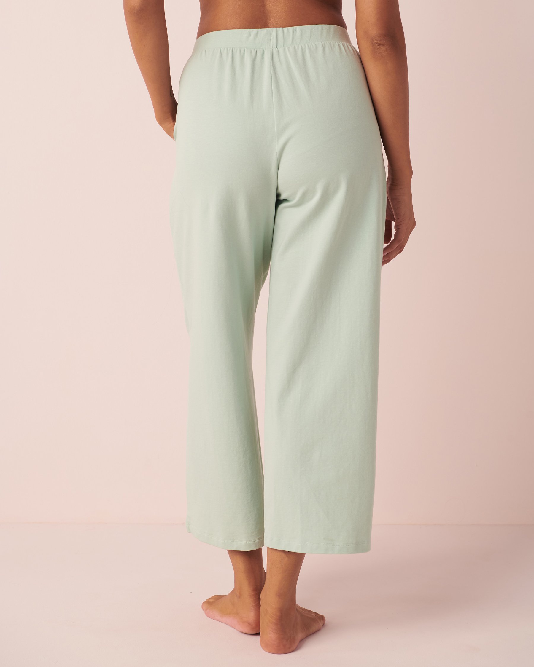 LA VIE EN ROSE Pantalon 7/8 coupe ample Menthe fraîche 40200398 - Voir2