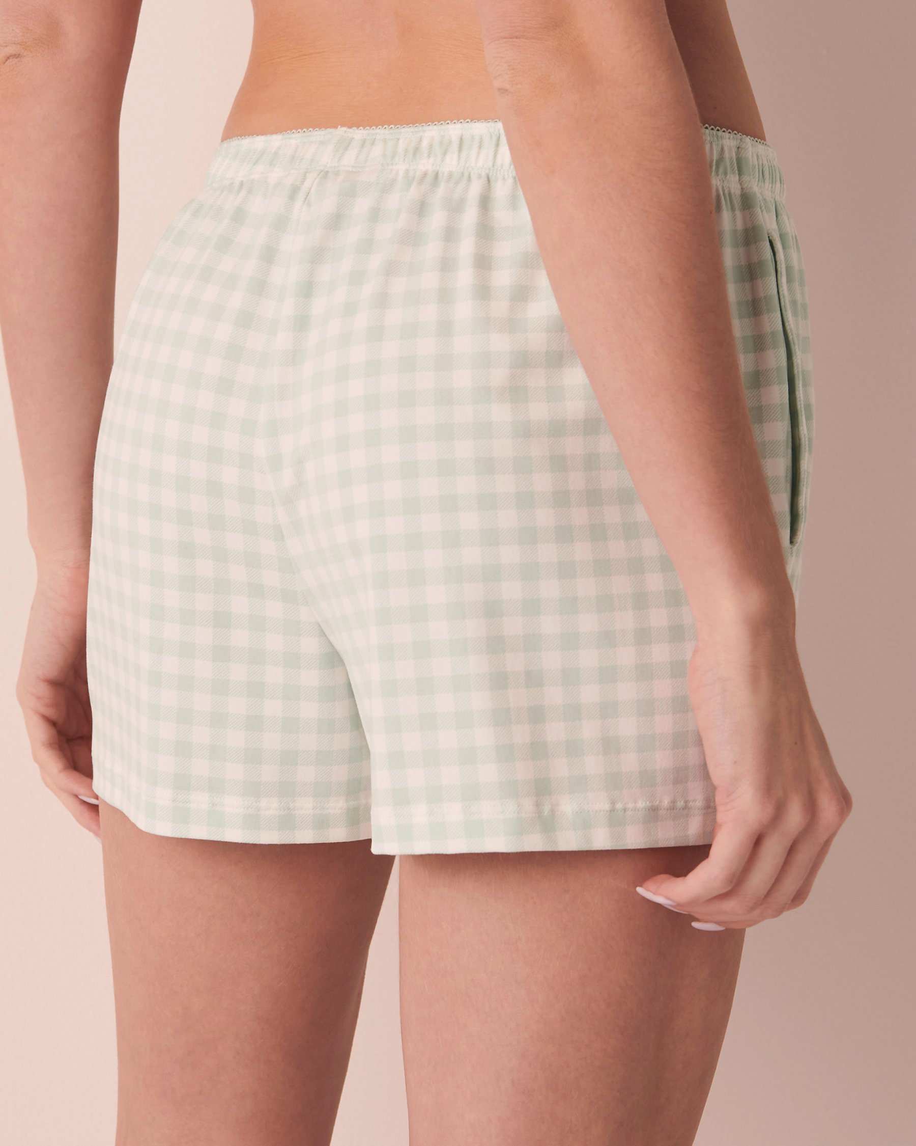 LA VIE EN ROSE Super Soft Pyjama Shorts Vichy 40200401 - View2
