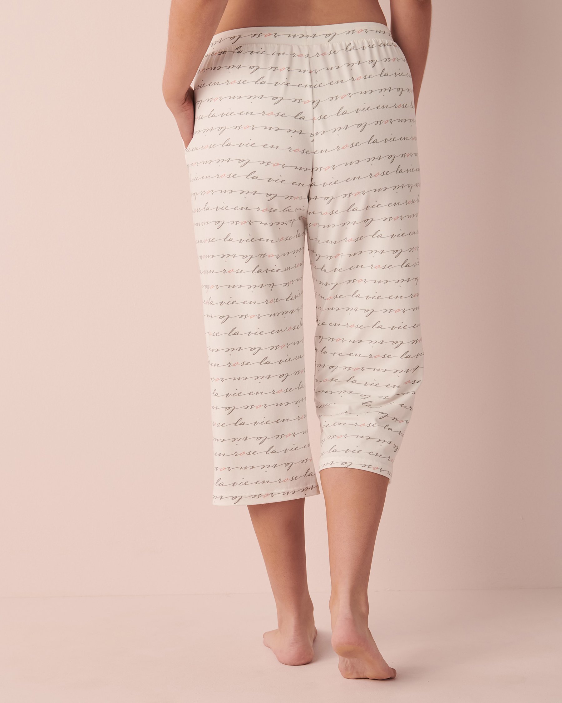 LA VIE EN ROSE Super Soft Wide Leg Capri La vie en rose 40200407 - View2