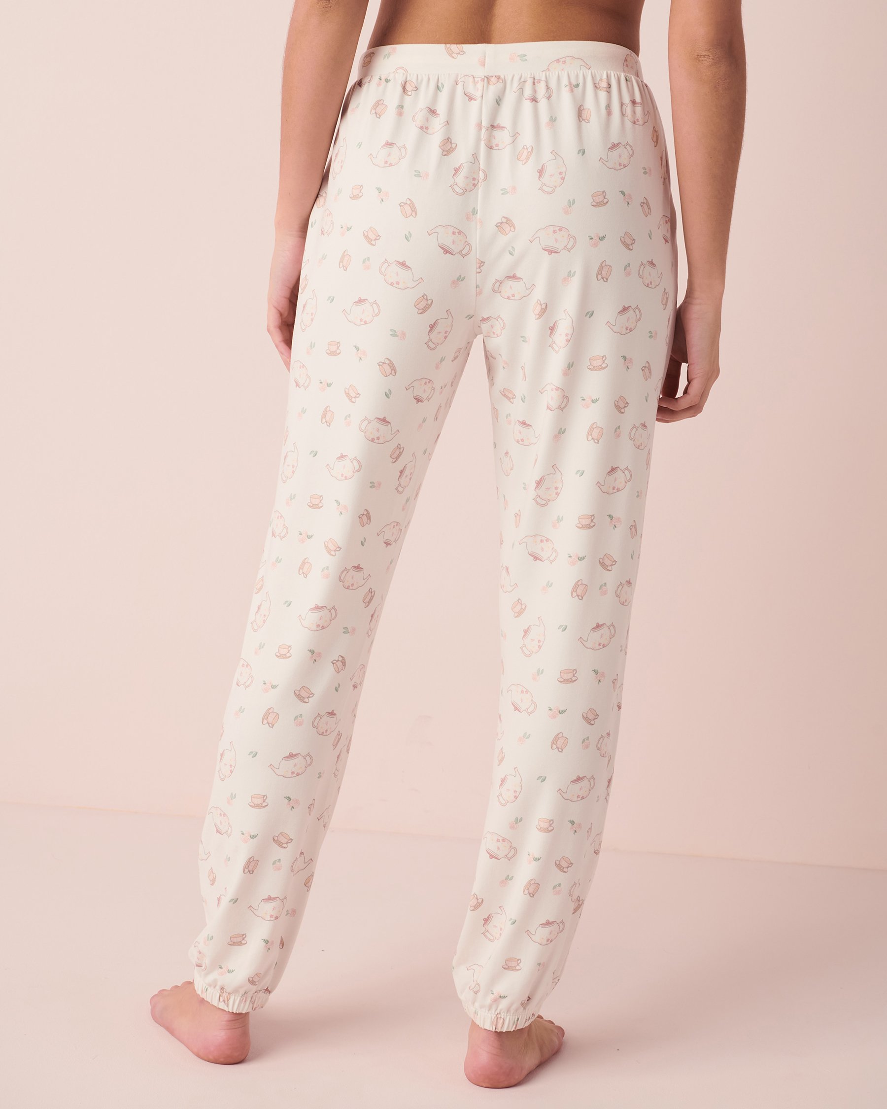 LA VIE EN ROSE Pantalon de pyjama ultra doux Tasse de thé 40200408 - Voir4