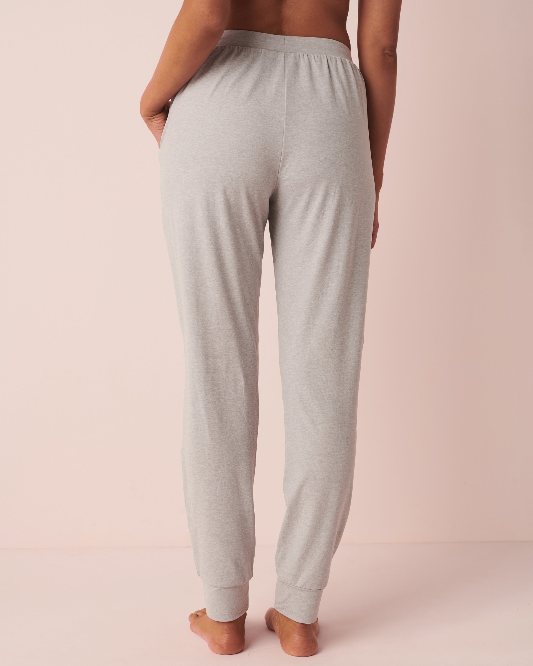 LA VIE EN ROSE Pantalon style jogger ultra doux Gris confo 40200409 - Voir2