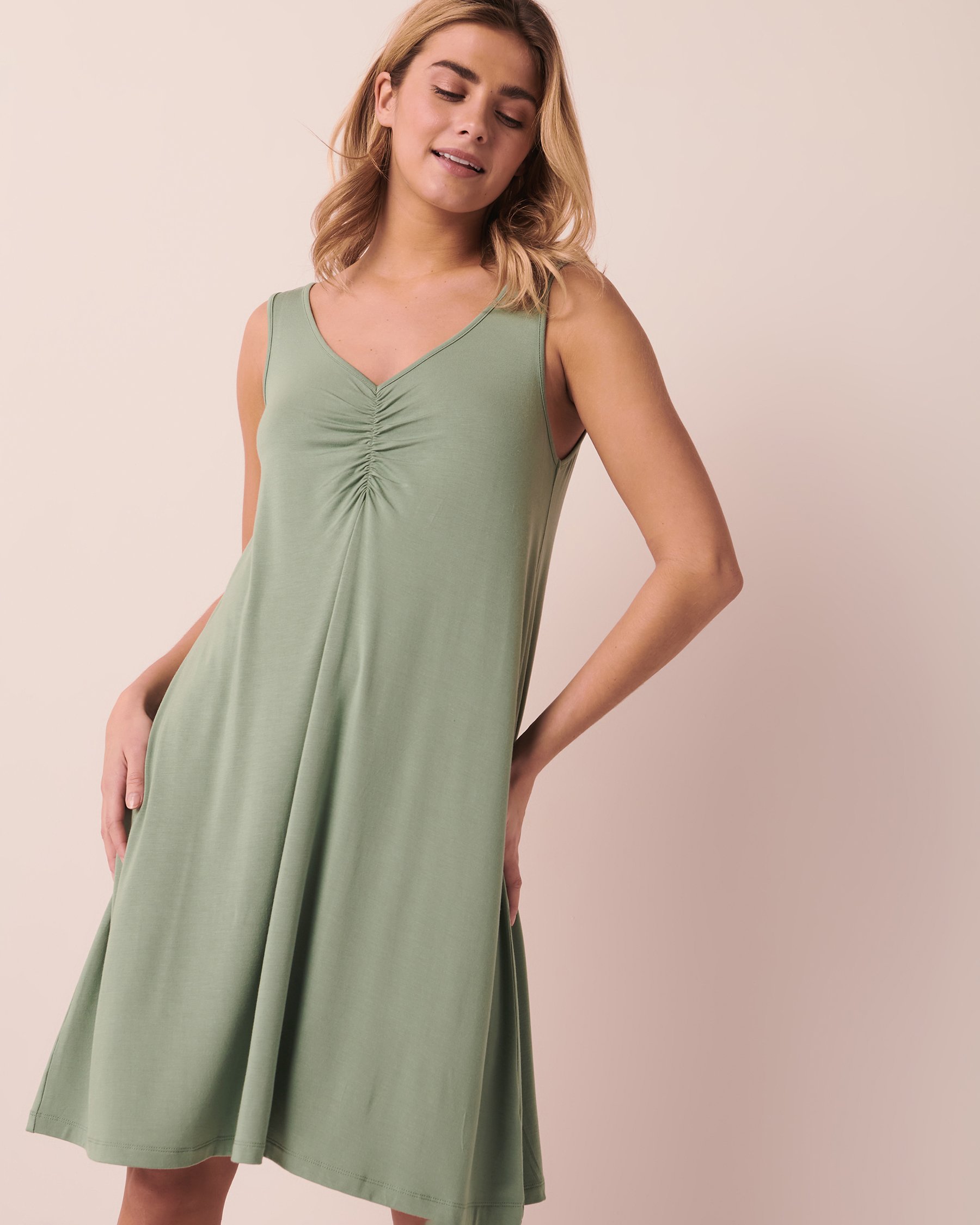 LA VIE EN ROSE Bamboo Nightie Sage 40500258 - View1