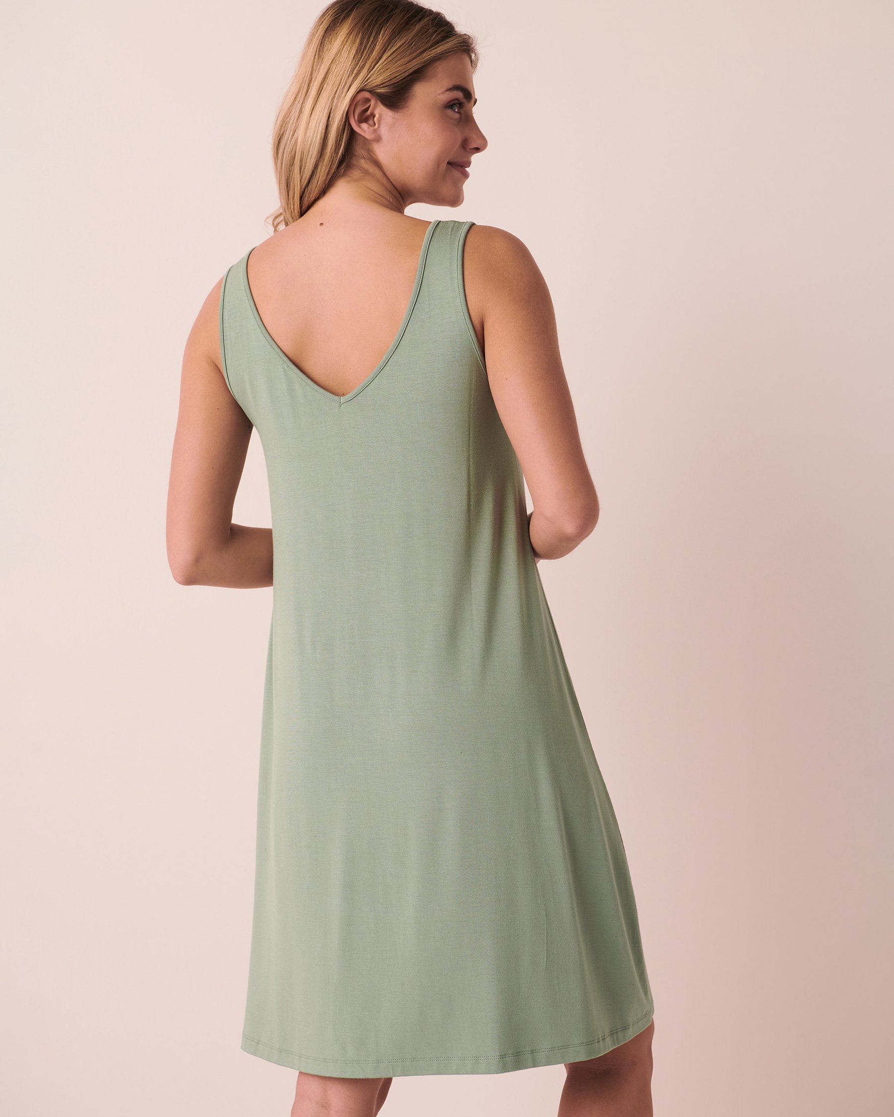 LA VIE EN ROSE Bamboo Nightie Sage 40500258 - View2