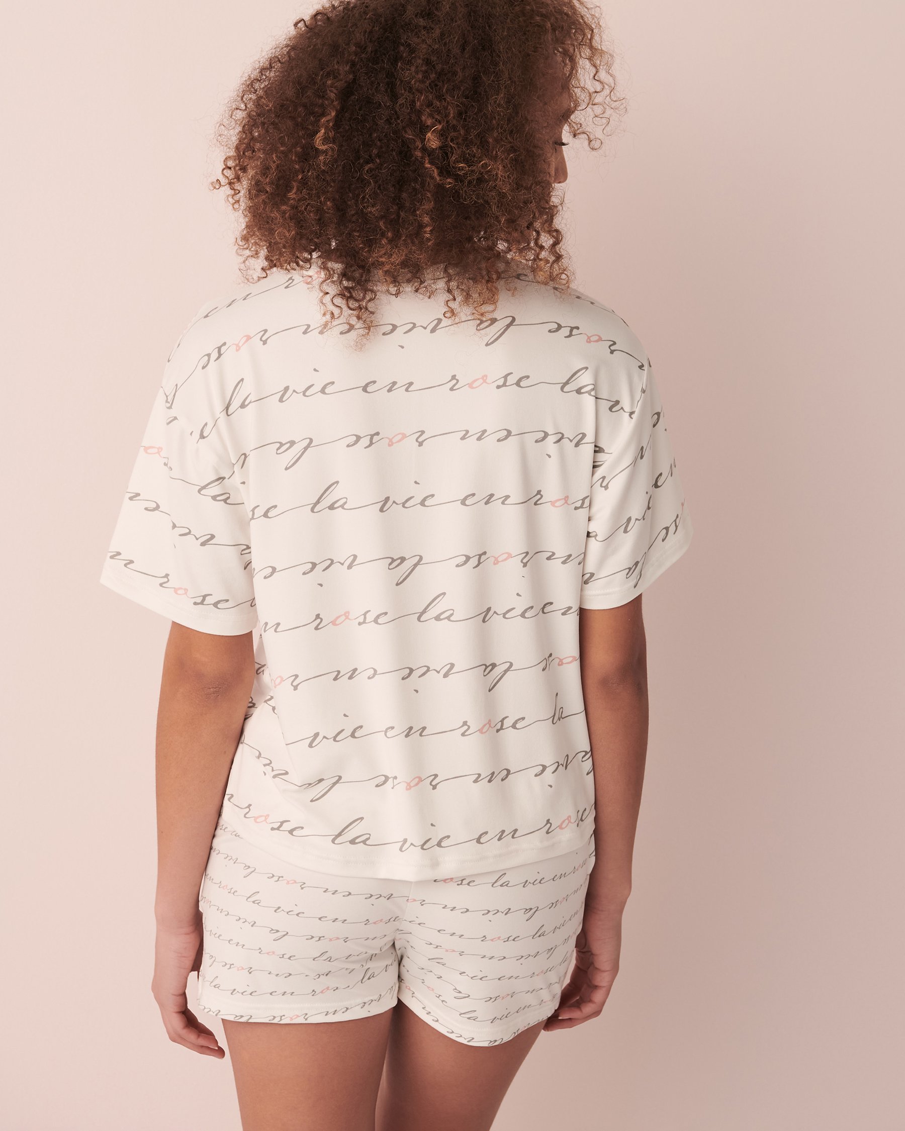 LA VIE EN ROSE Super Soft Crew Neck T-shirt La vie en rose 40100414 - View3