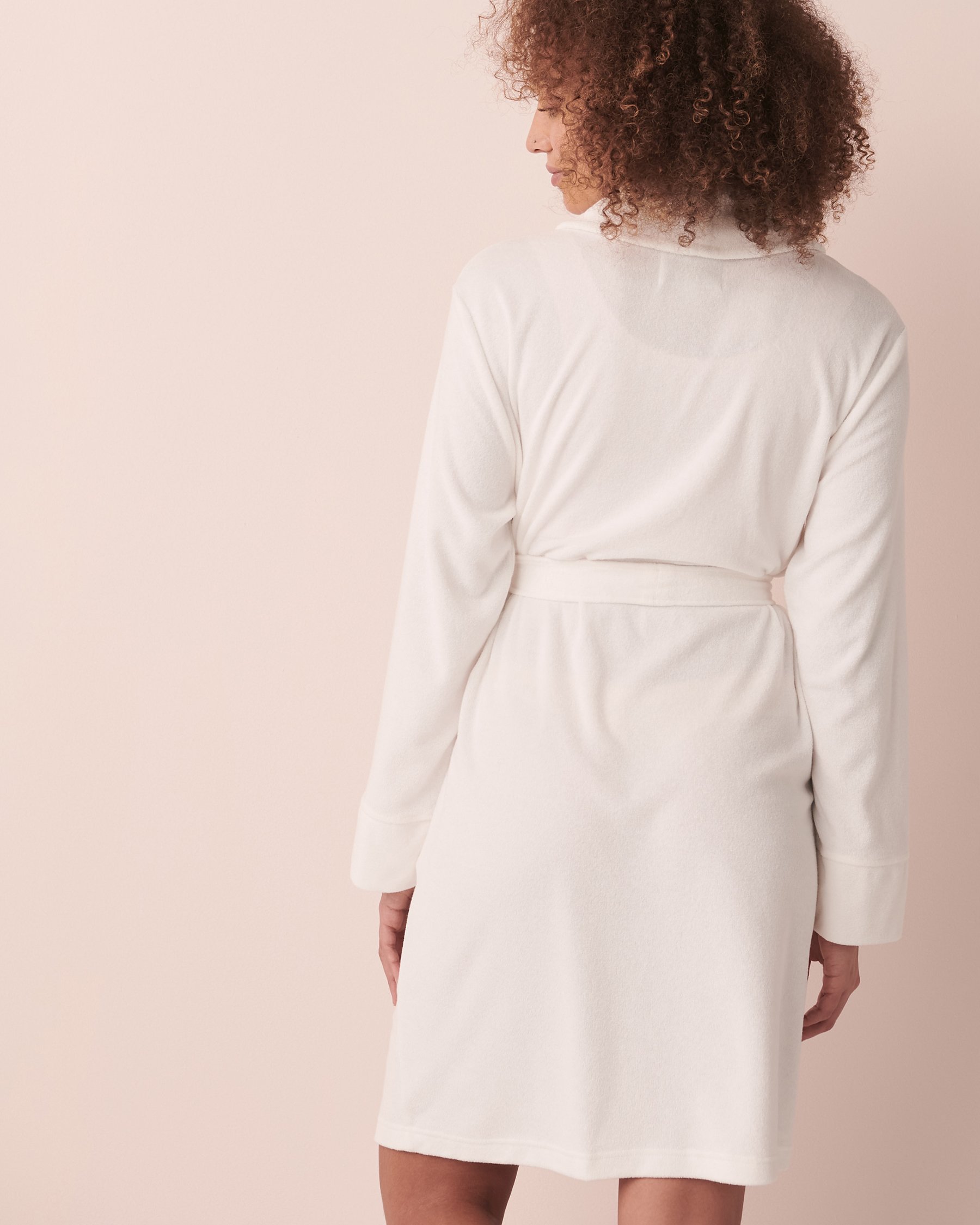 LA VIE EN ROSE Terry Spa Robe White 40600124 - View2