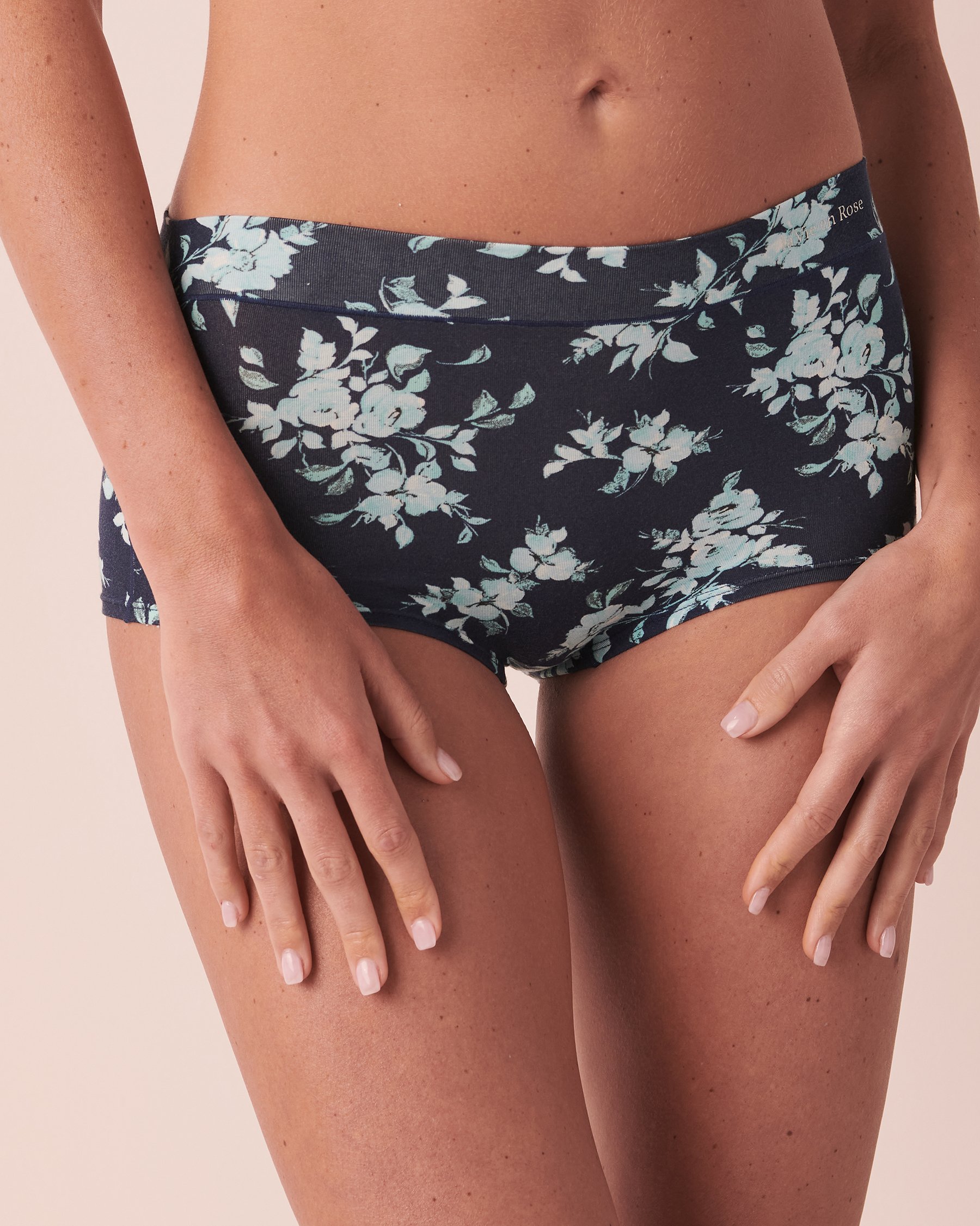 LA VIE EN ROSE Modal High Waist Hiphugger Panty Blue floral 20200307 - View1