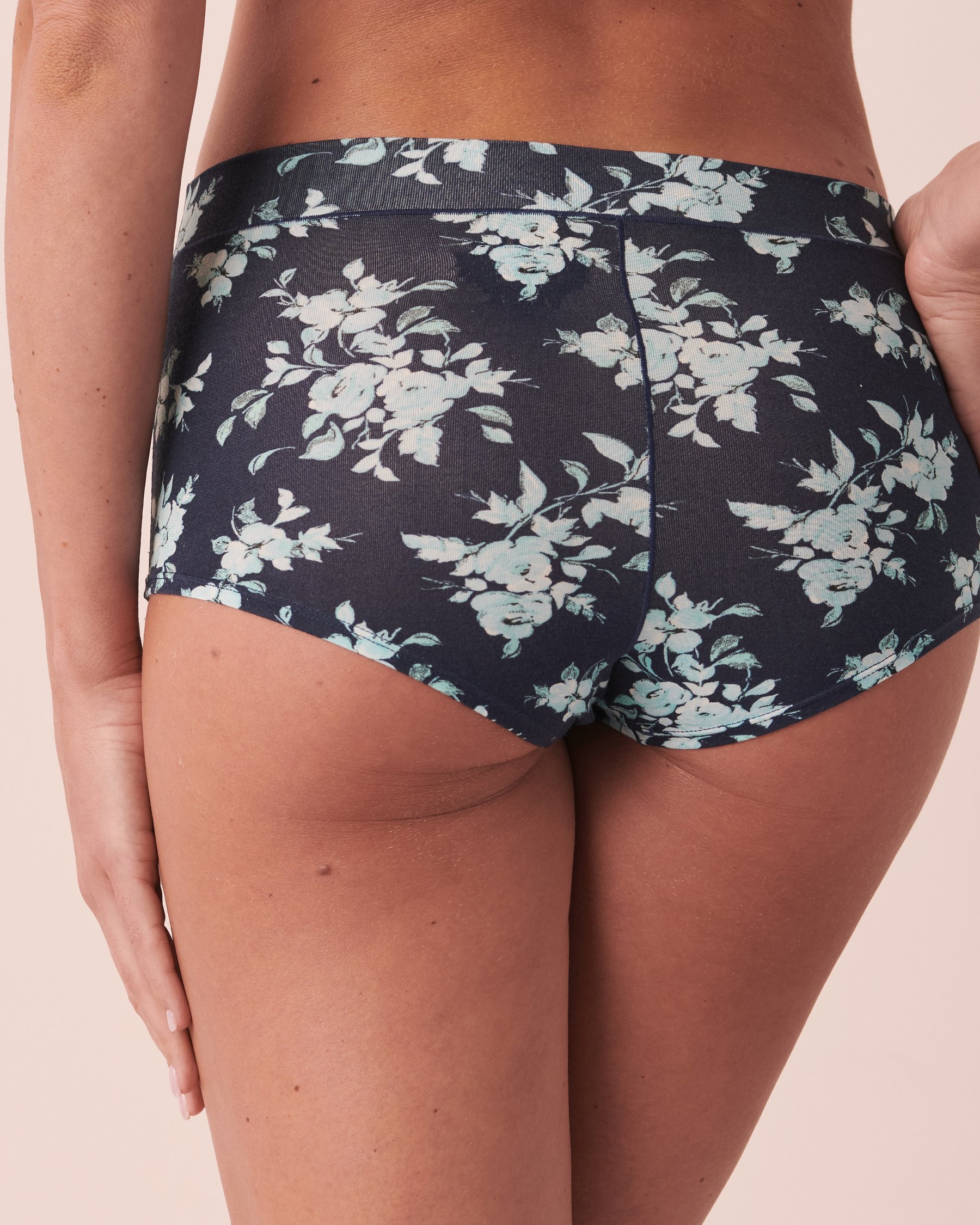 LA VIE EN ROSE Modal High Waist Hiphugger Panty Blue floral 20200307 - View2