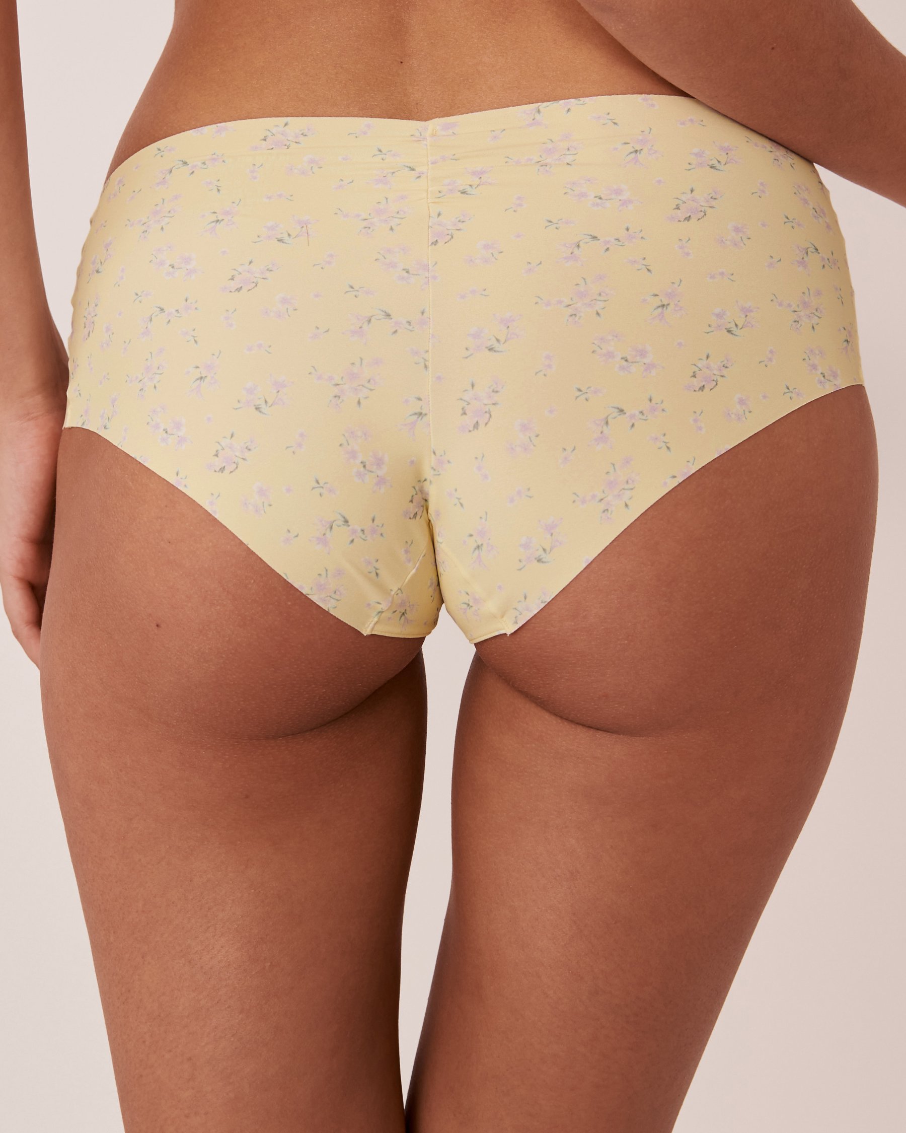 LA VIE EN ROSE Culotte aux hanches microfibre invisible Floral jaune 20200325 - Voir2