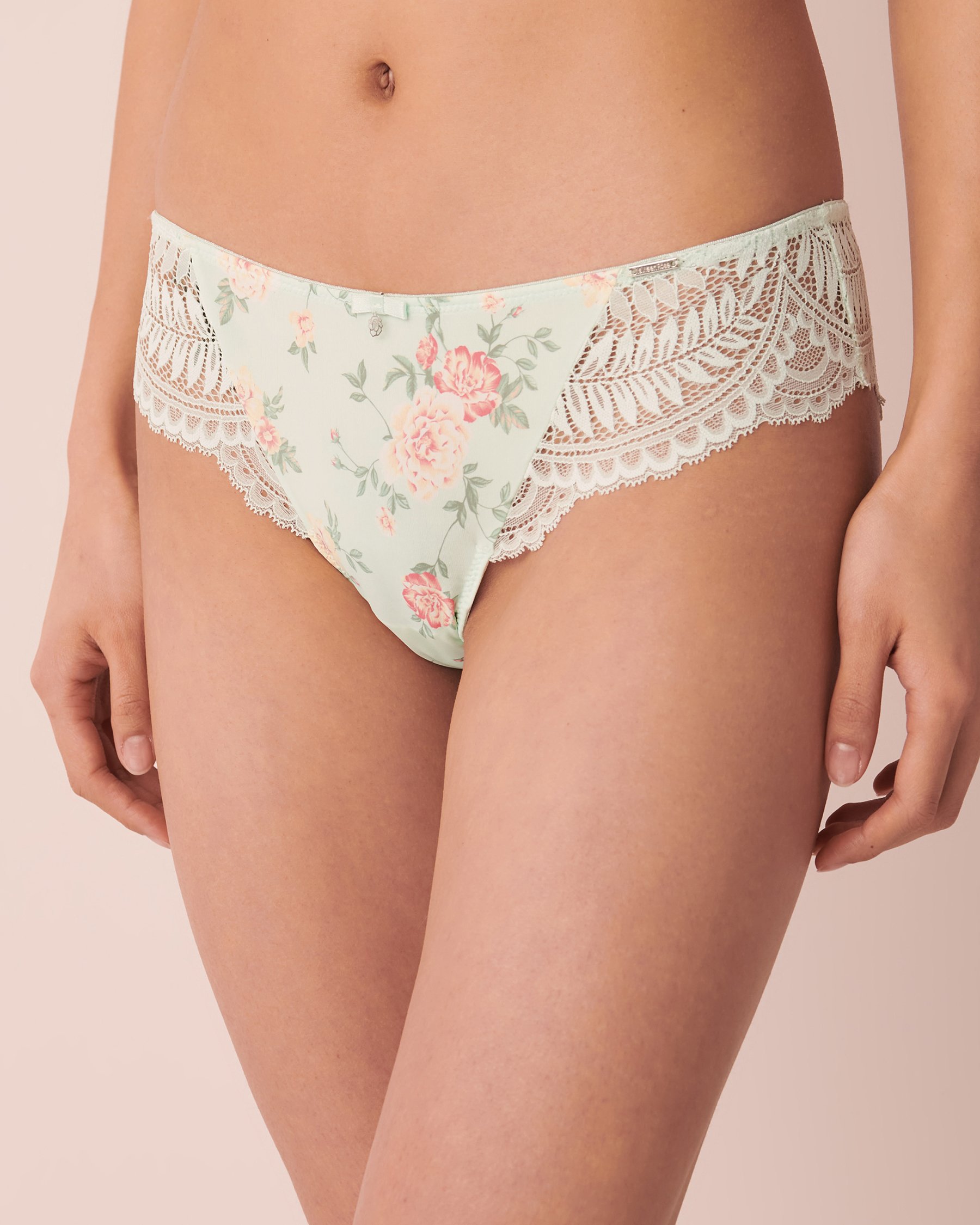 LA VIE EN ROSE Microfiber and Lace Cheeky Panty English garden 20300199 - View3