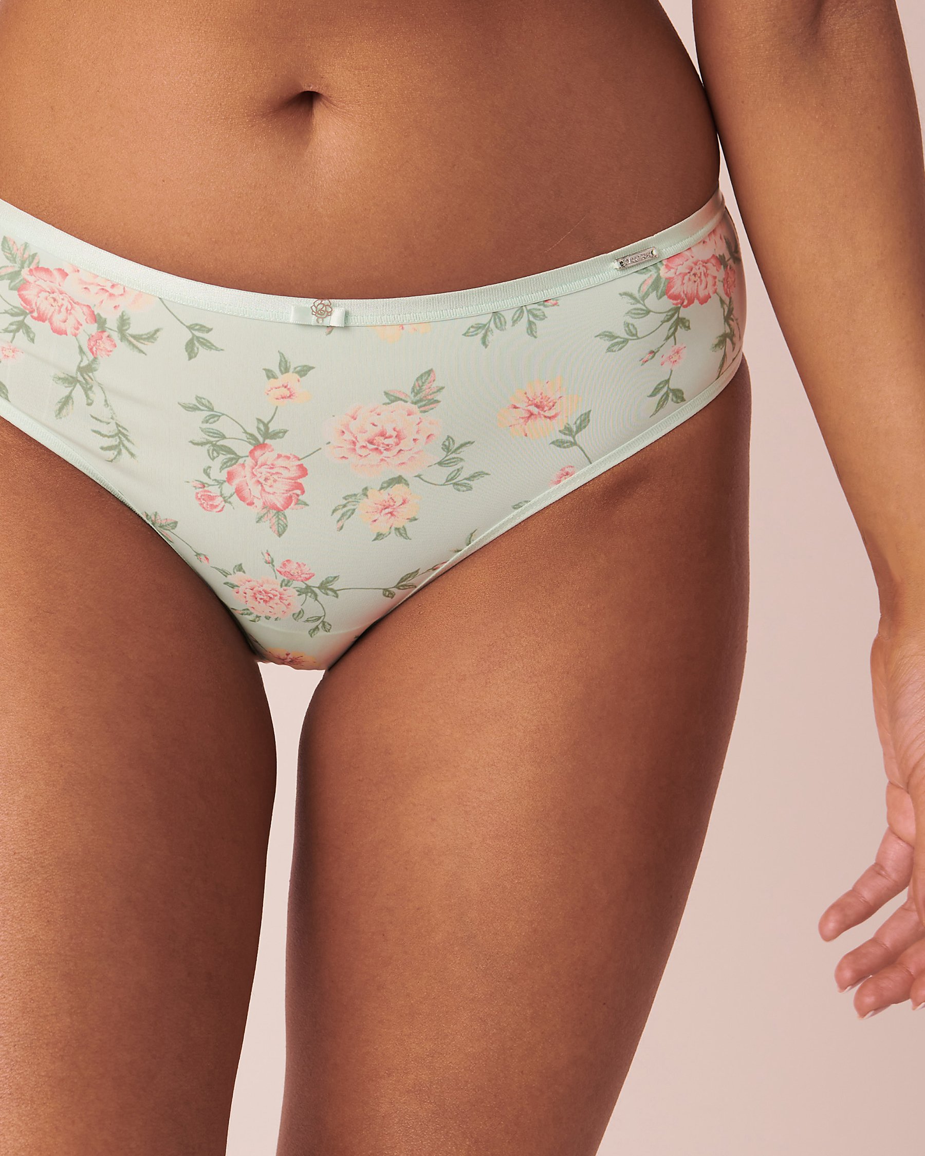 LA VIE EN ROSE Microfiber Sleek Back Bikini Panty English garden 20300201 - View1