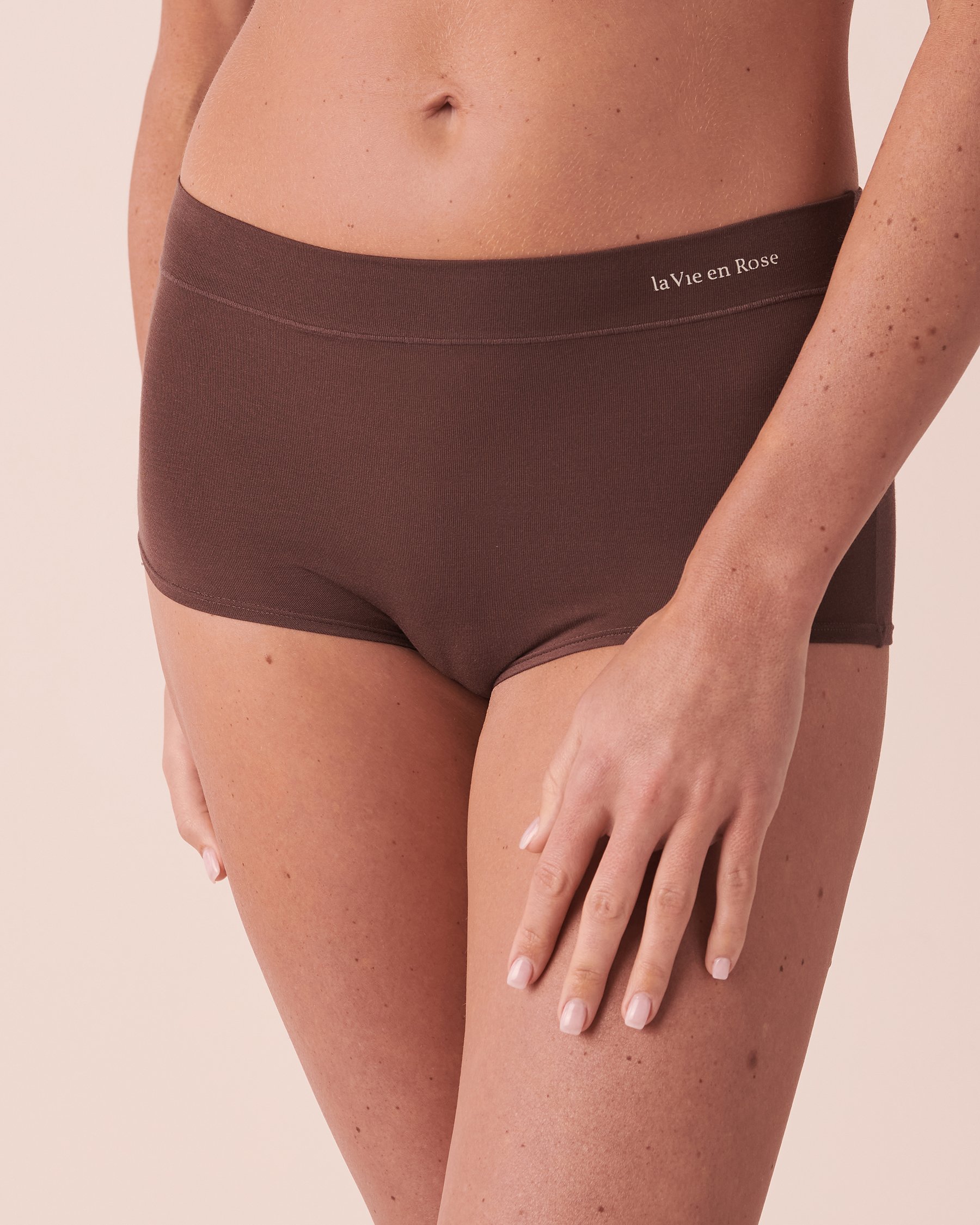 LA VIE EN ROSE Modal High Waist Hiphugger Panty Smooth coffee 20200317 - View1