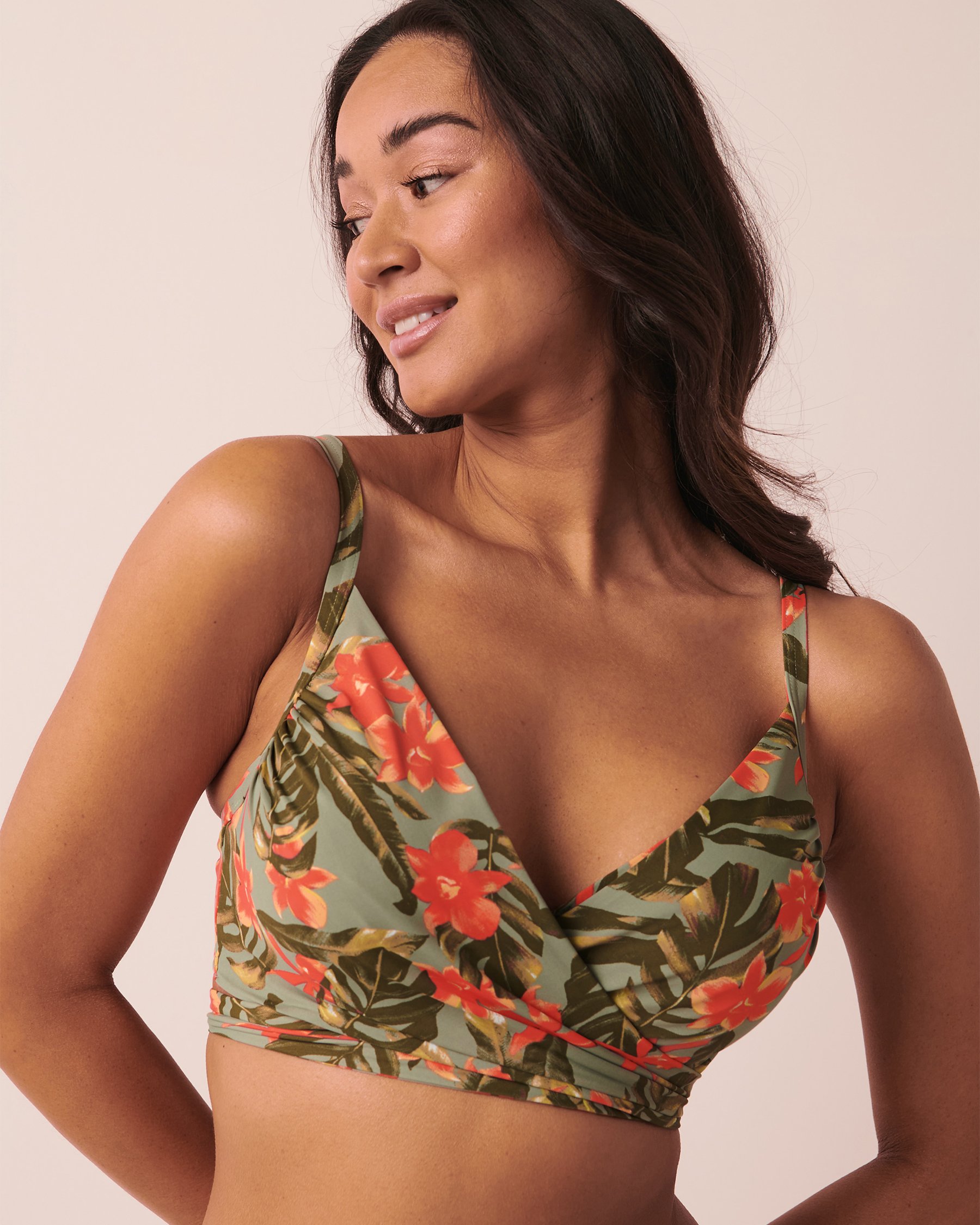 LA VIE EN ROSE AQUA ORCHIDS GARDEN D Cup Bikini Top Garden 70200077 - View1