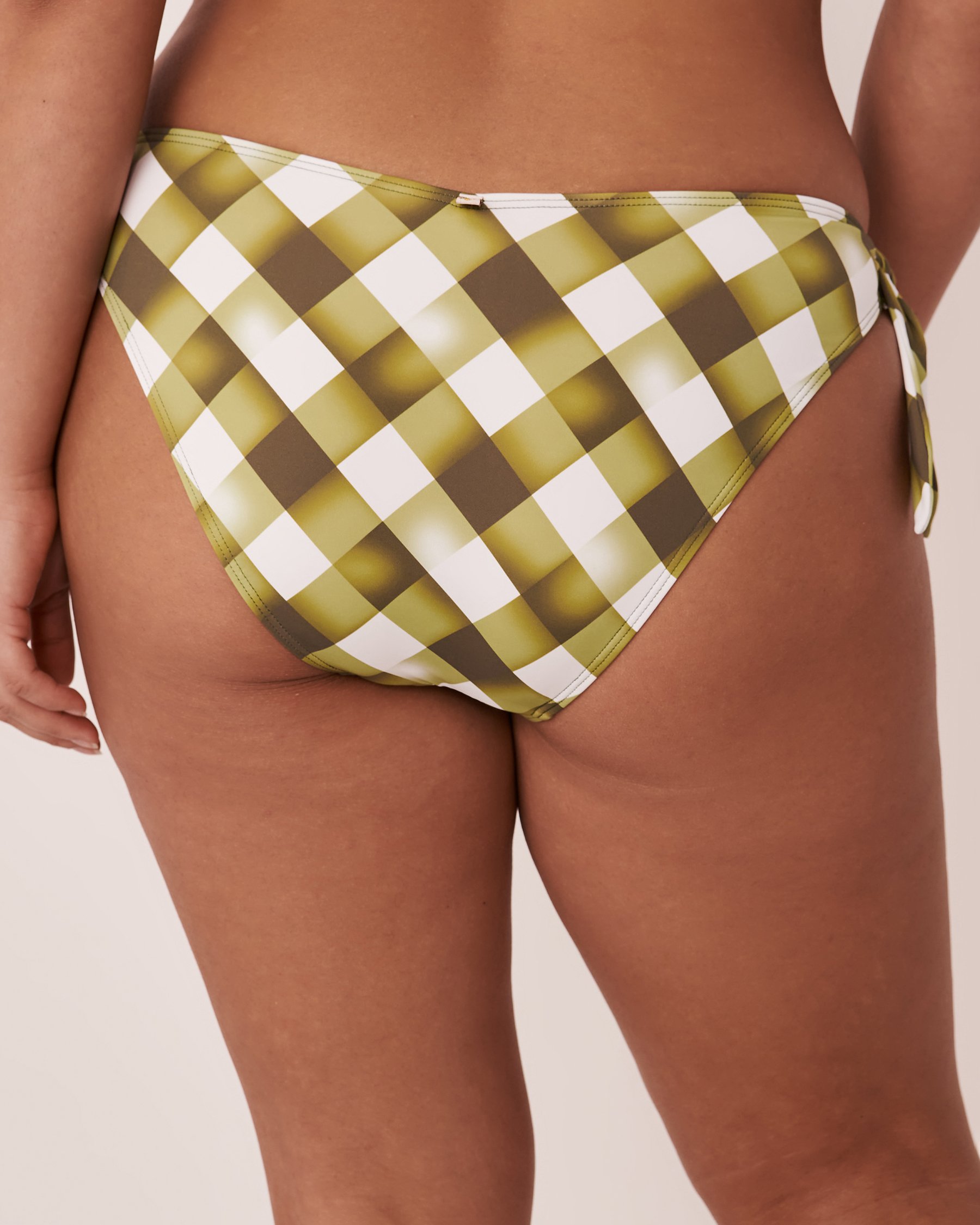 LA VIE EN ROSE AQUA RETRO Brazilian Bikini Bottom Gingham 70300379 - View5