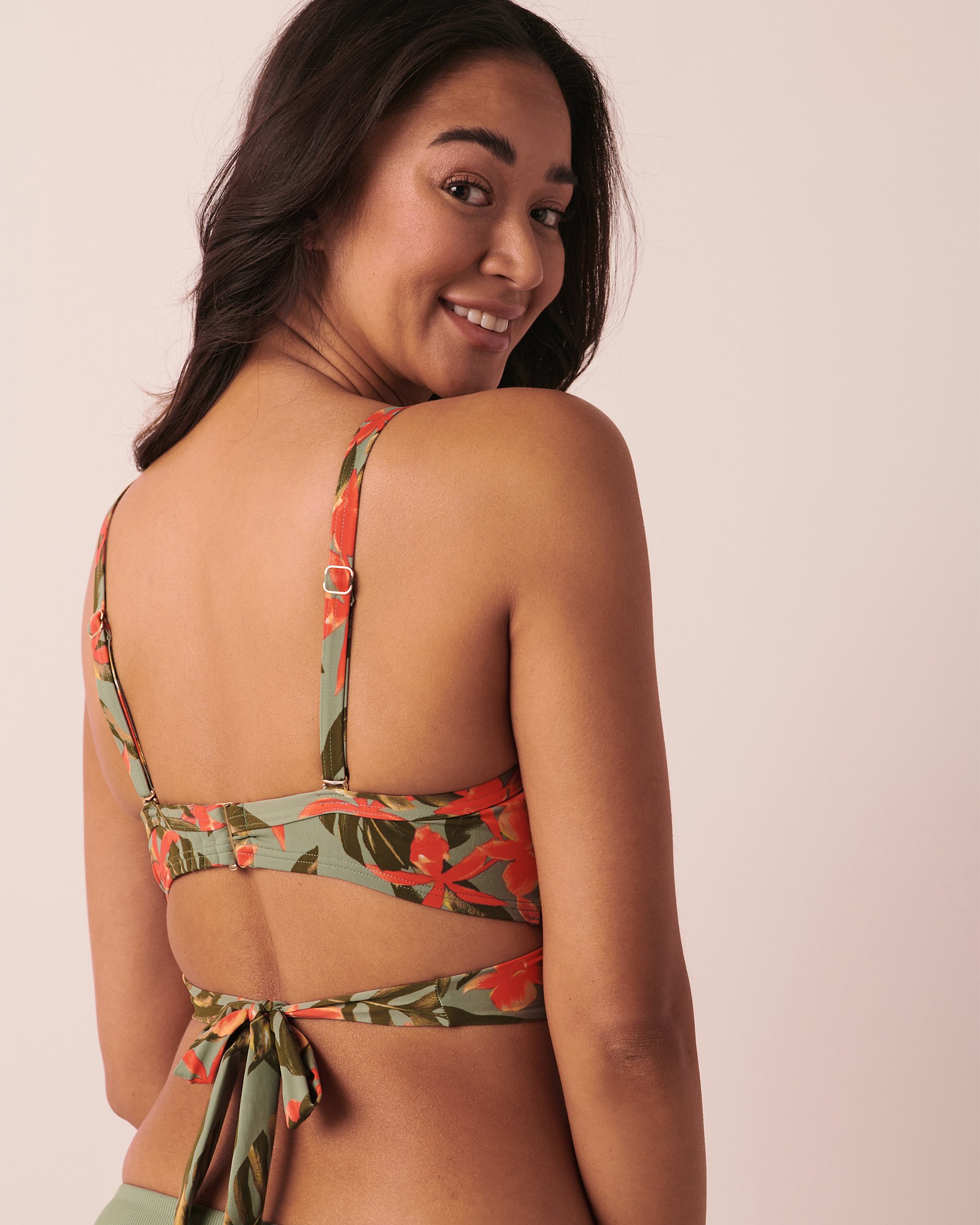 LA VIE EN ROSE AQUA Haut de bikini bonnet D ORCHIDS GARDEN Jardin 70200077 - Voir2