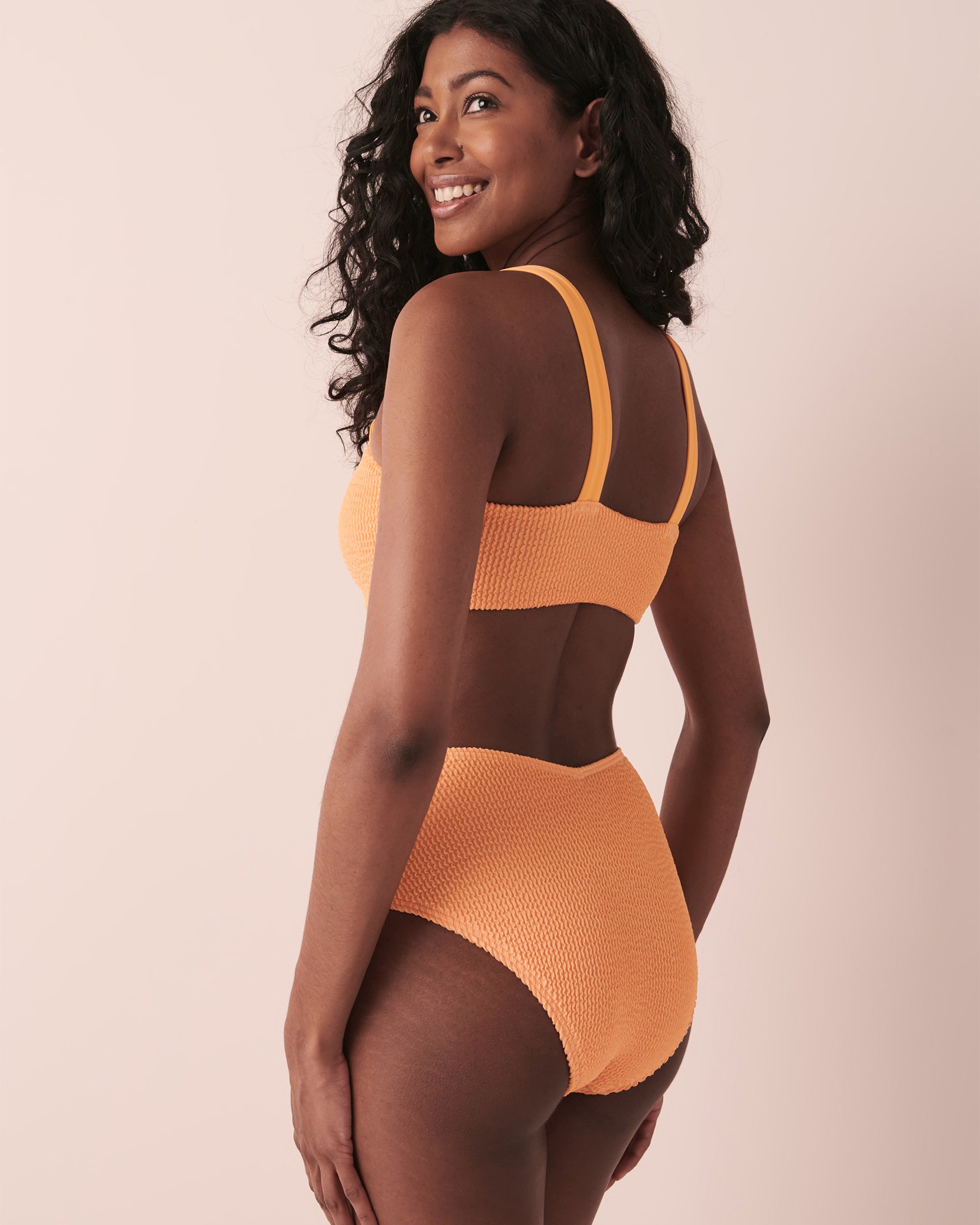 LA VIE EN ROSE AQUA PEACH COBBLER Bandeau Bikini Top Peach 70100418 - View6