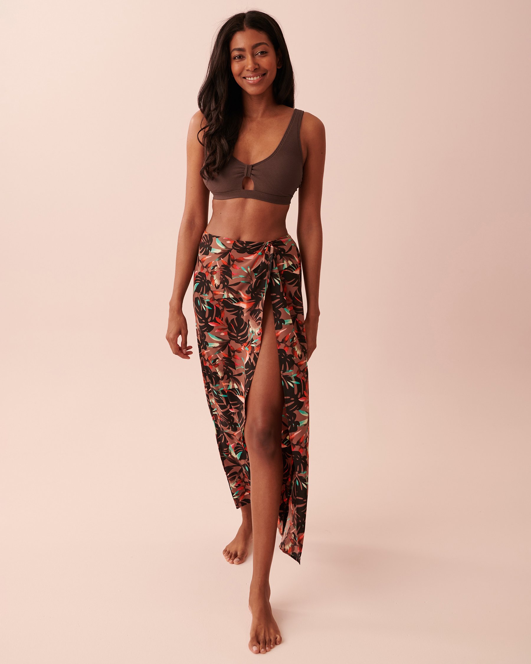 LA VIE EN ROSE AQUA Long Knotted Skirt Jungle 80200034 - View1