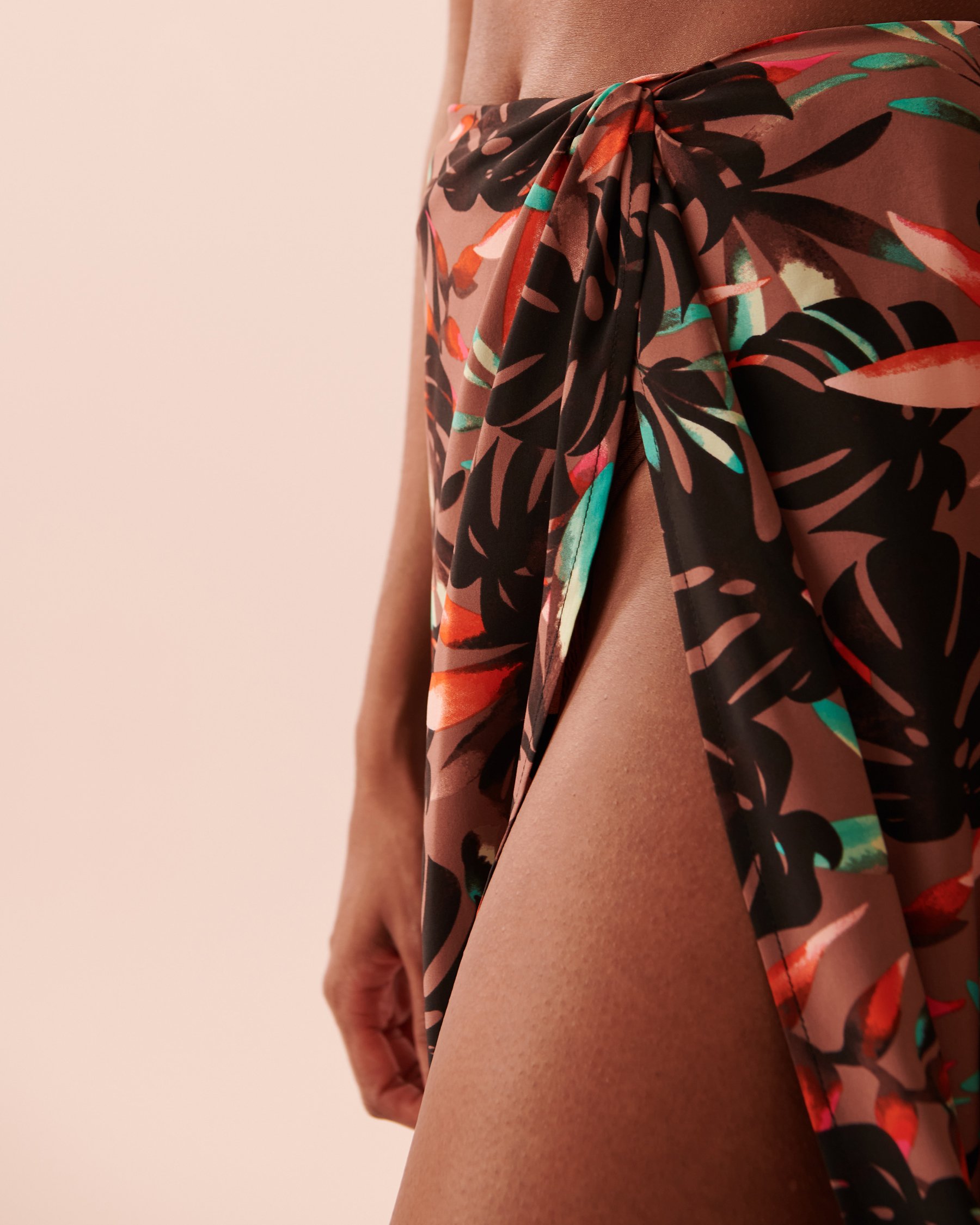 LA VIE EN ROSE AQUA Long Knotted Skirt Jungle 80200034 - View3