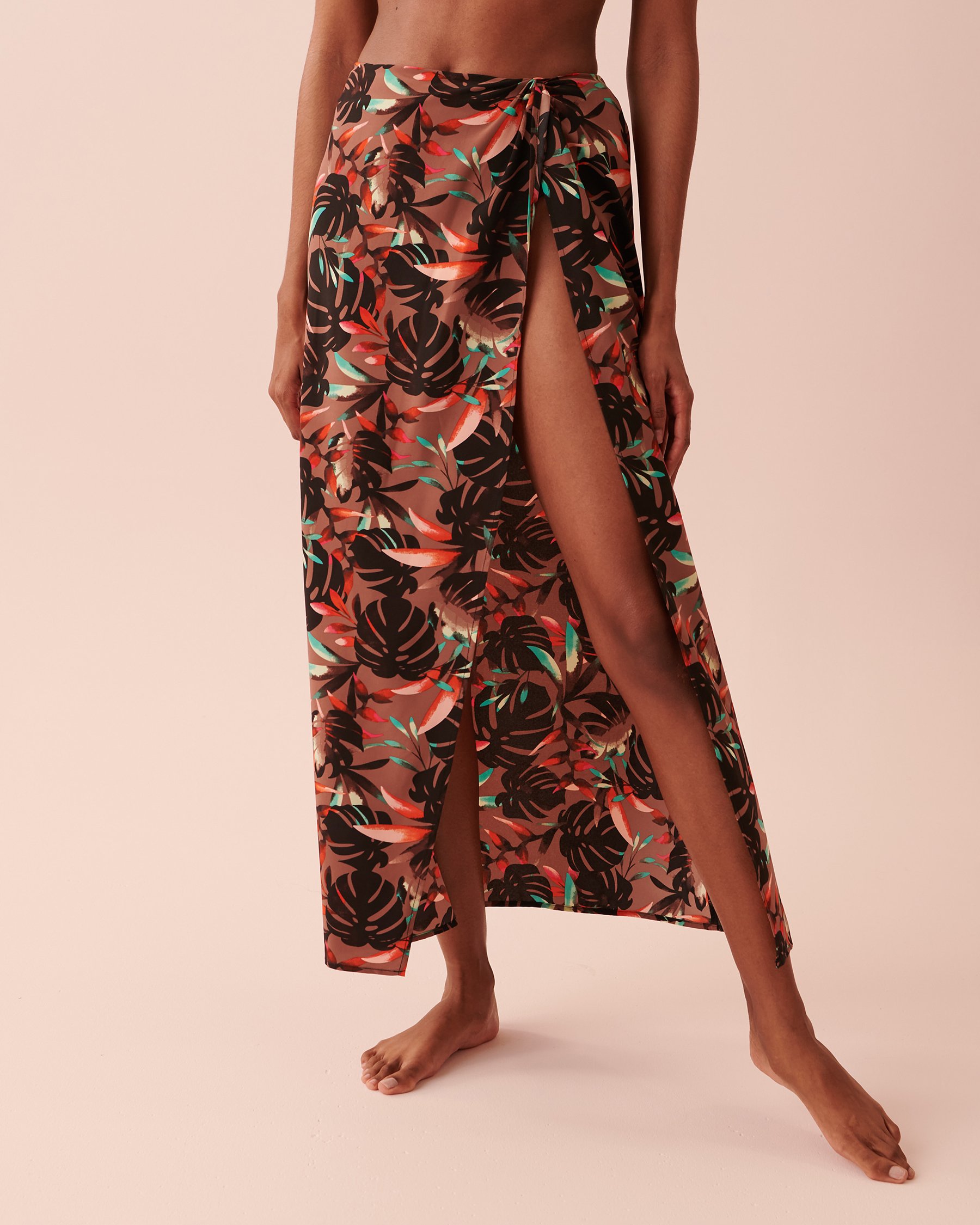 LA VIE EN ROSE AQUA Long Knotted Skirt Jungle 80200034 - View4